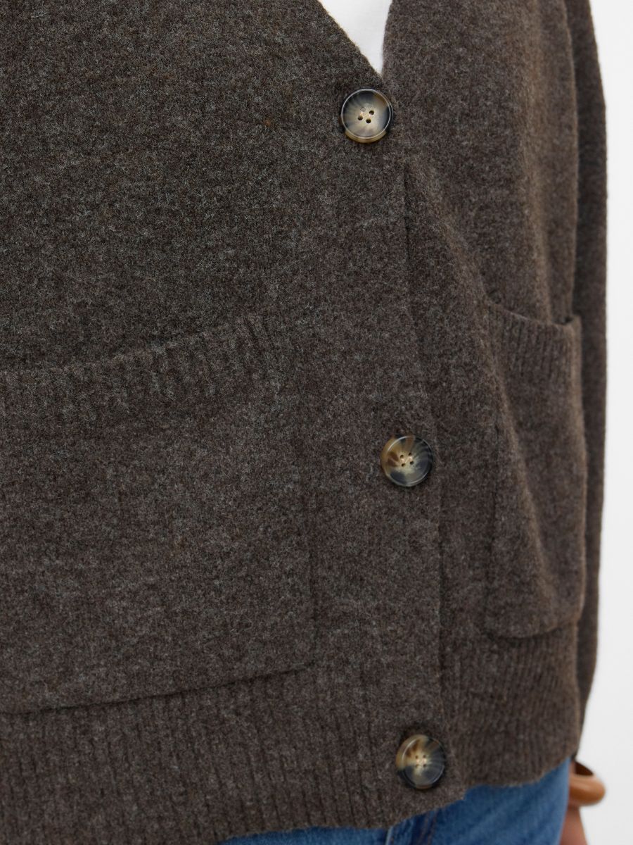 Boom Long Sleeve V-Neck Button Cardigan