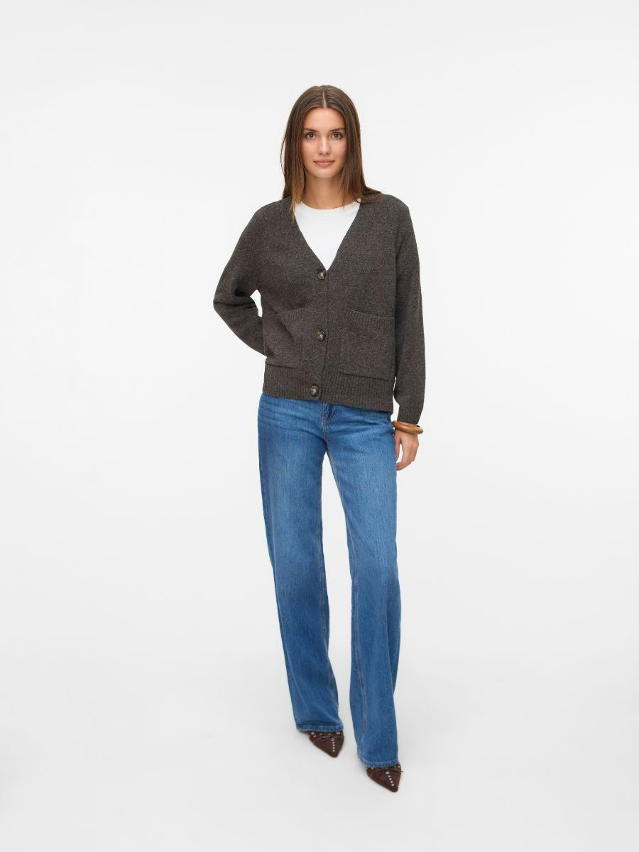 Boom Long Sleeve V-Neck Button Cardigan