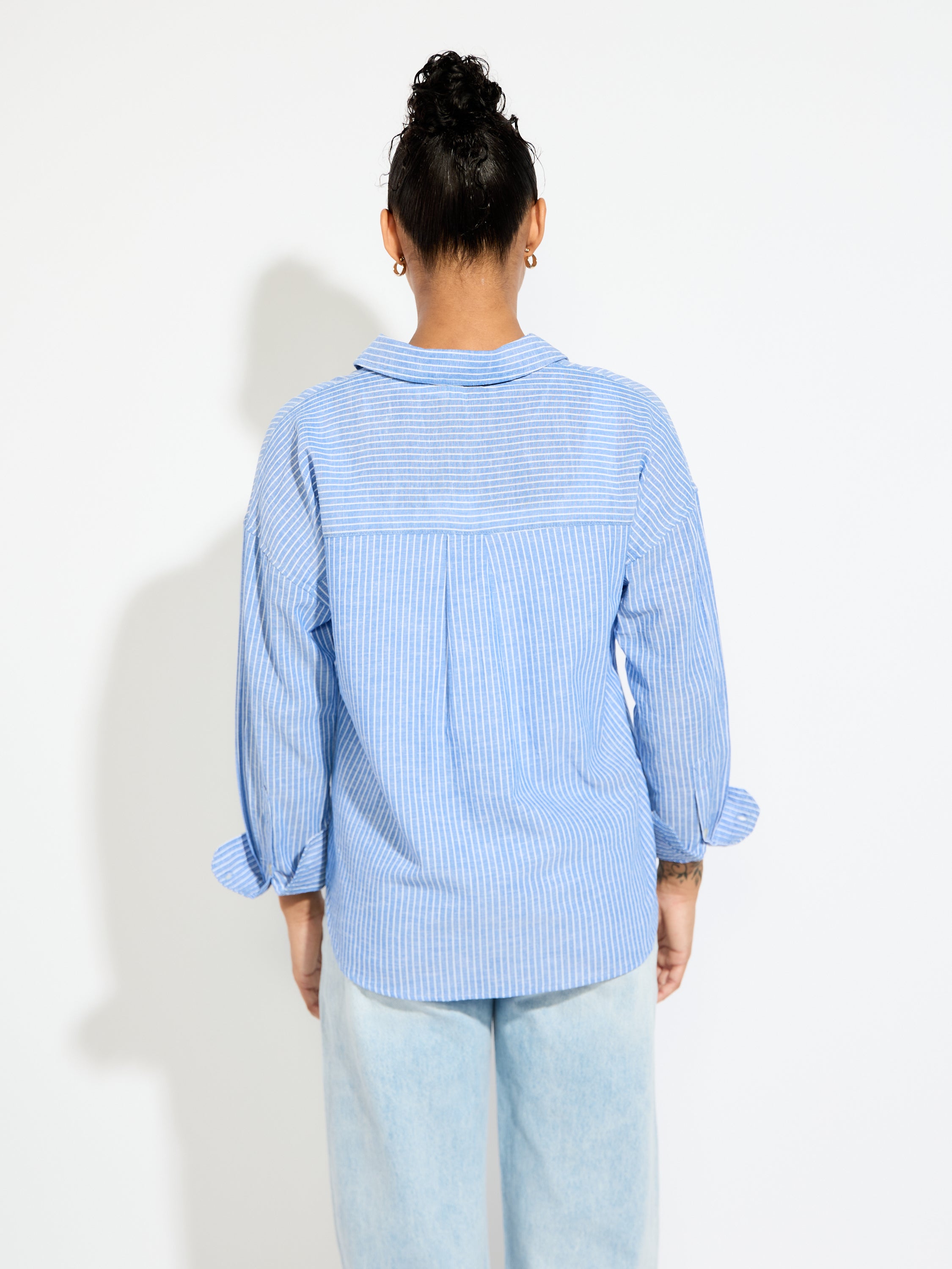 Stripe Button Up Long Sleeve Shirt
