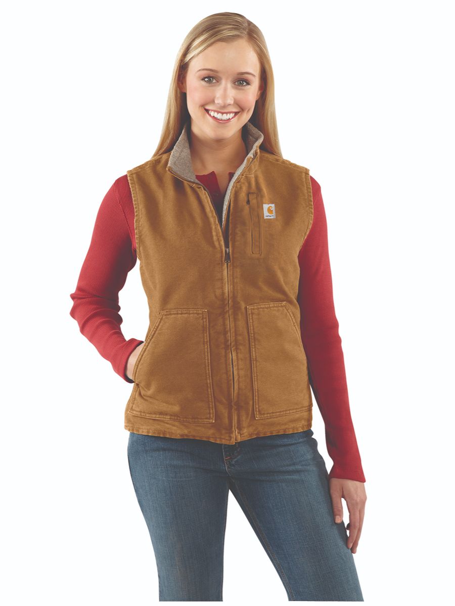 Carhartt Relaxed Fit Washed Duck Sherpa Lined Vest
