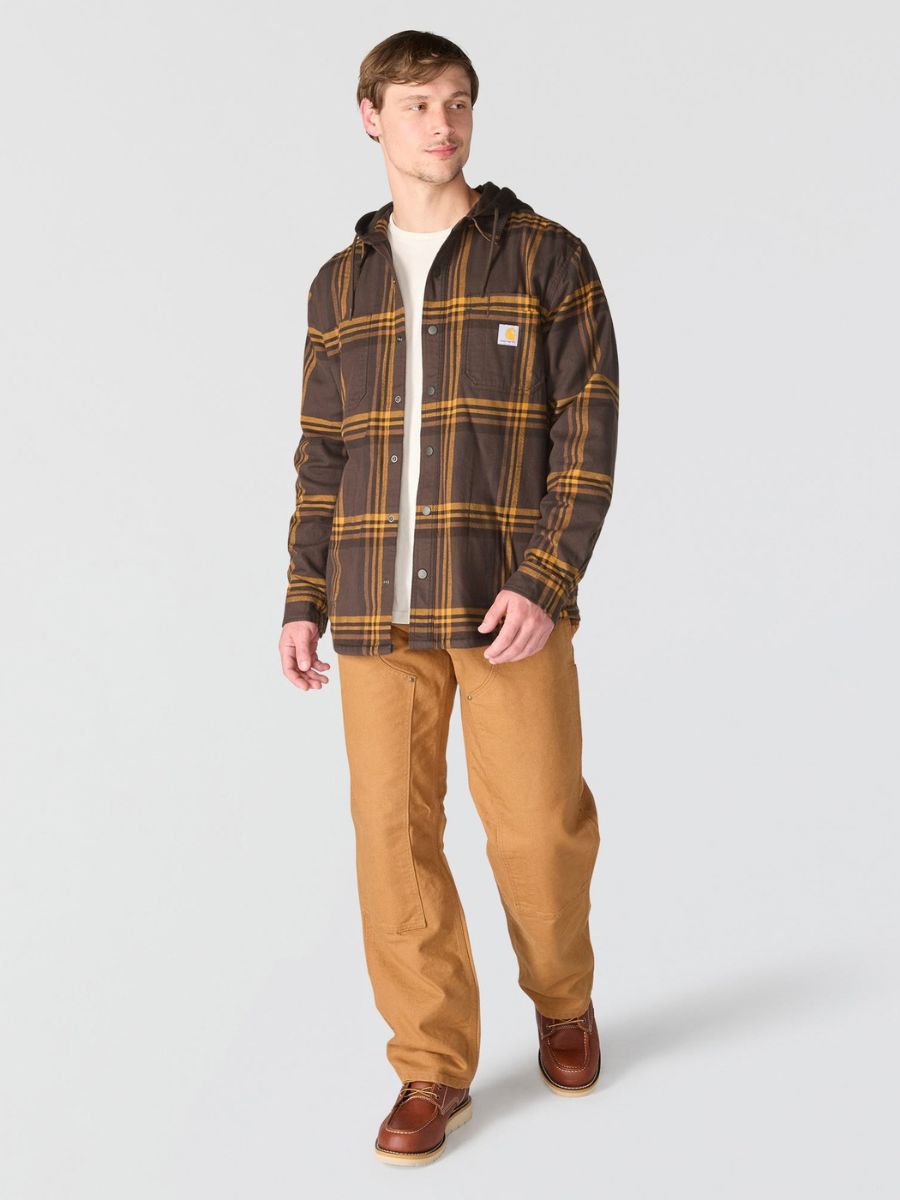 Carhartt Relaxed Fit Fleece Lined Hooded Flannel