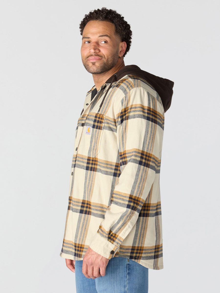 Carhartt Relaxed Fit Fleece Lined Hooded Flannel