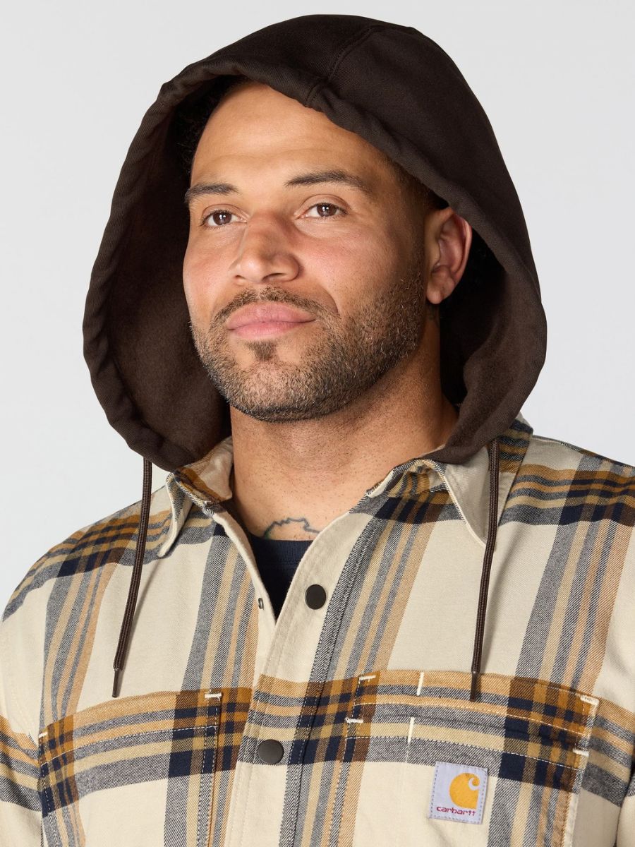 Carhartt Relaxed Fit Fleece Lined Hooded Flannel