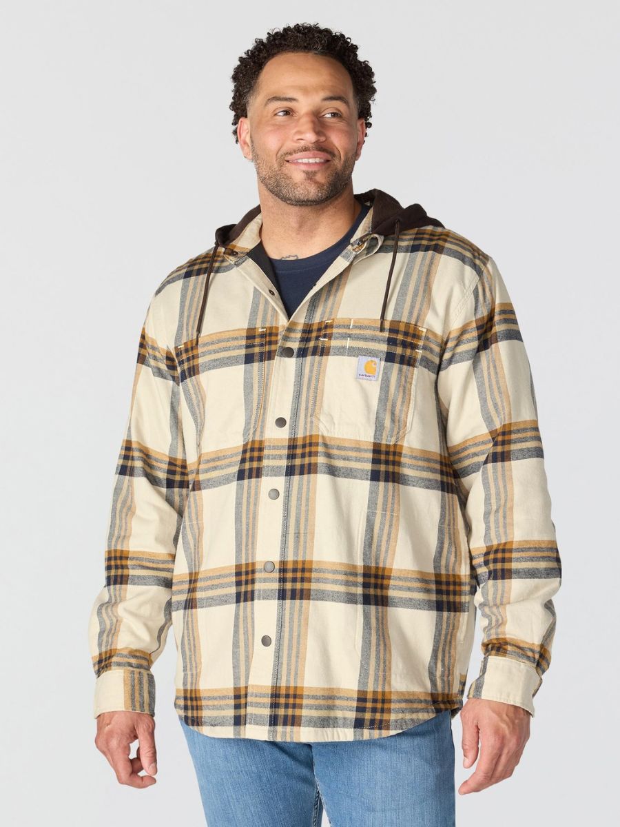 Carhartt Relaxed Fit Fleece Lined Hooded Flannel