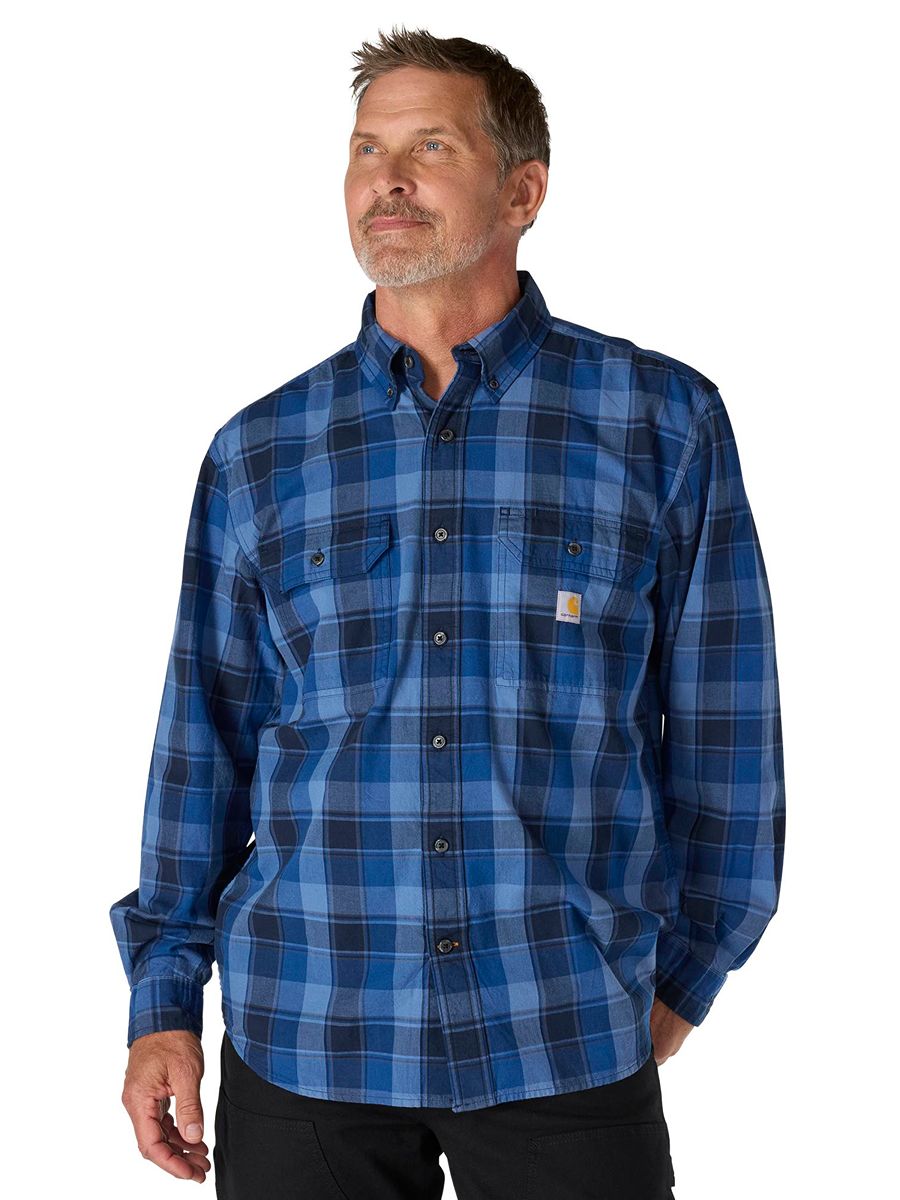 Carhartt Midweight Chambray Plaid Shirt
