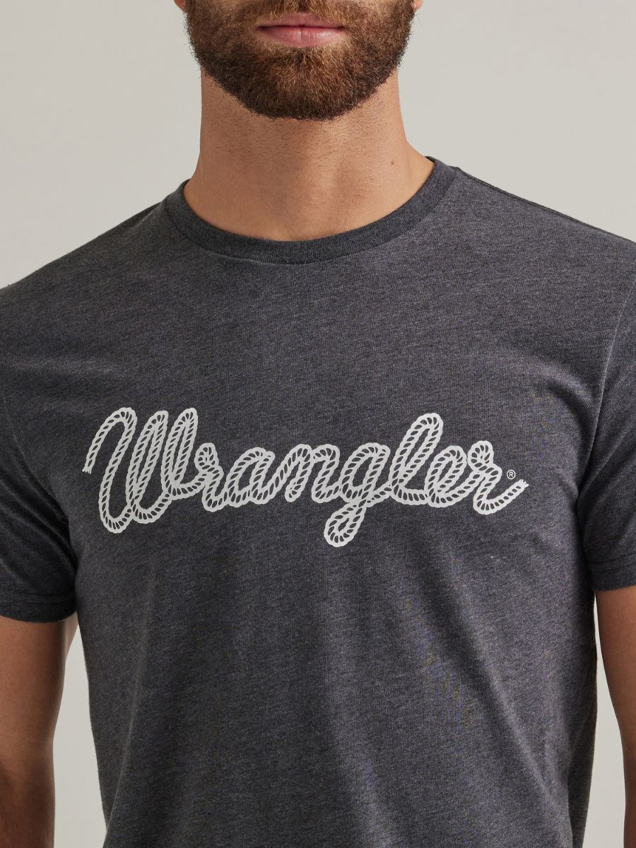 Wrangler Rope Caviar Heather Tee