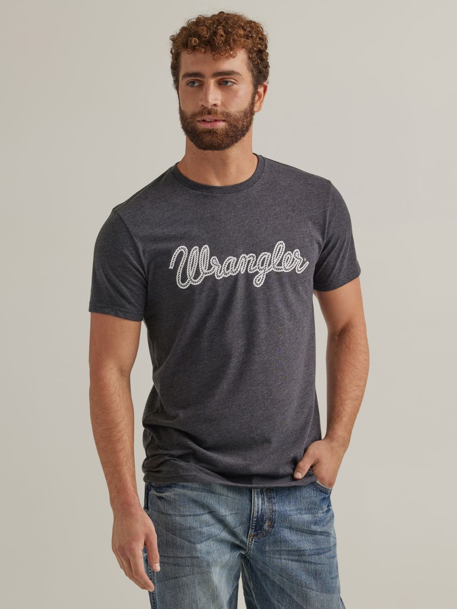 Wrangler Rope Caviar Heather Tee