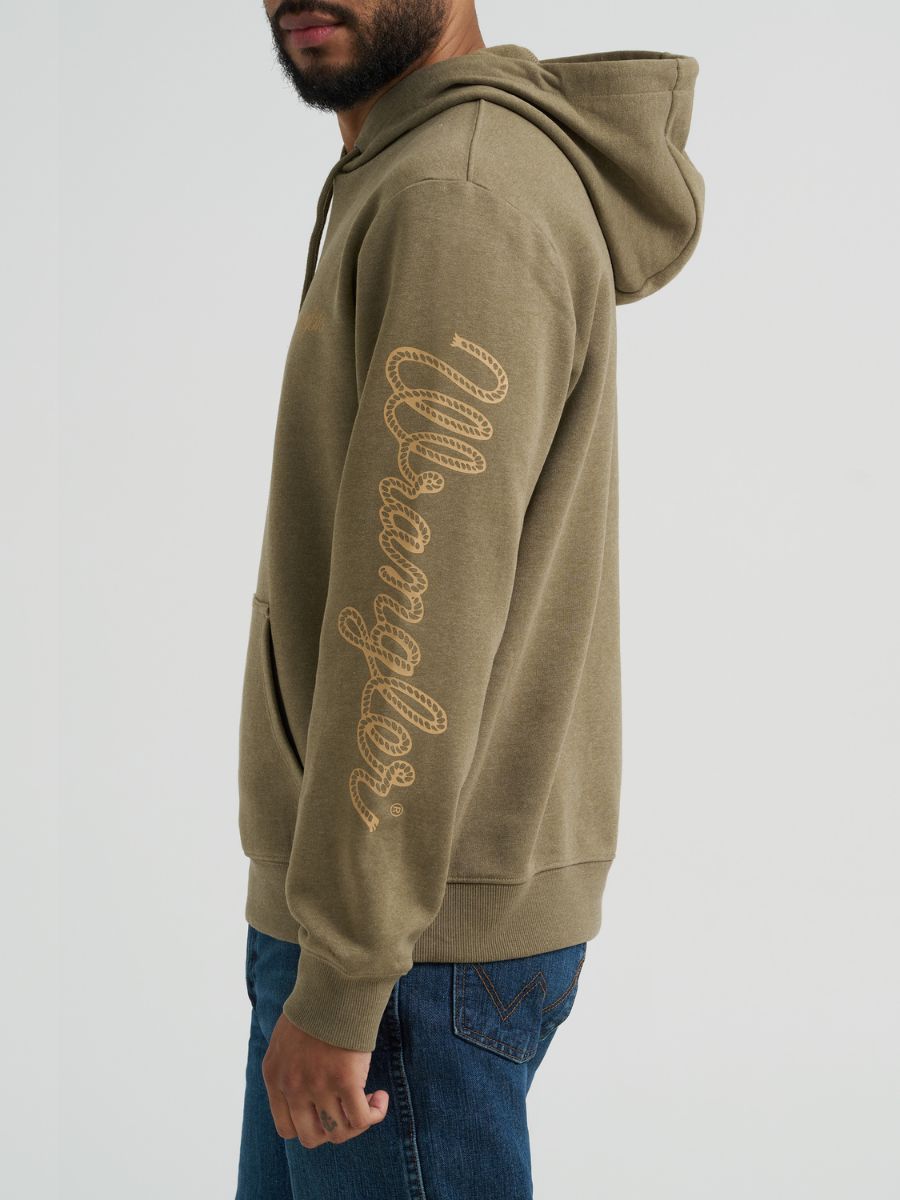 Wrangler Classic Rope Sleeve Olive Hoodie