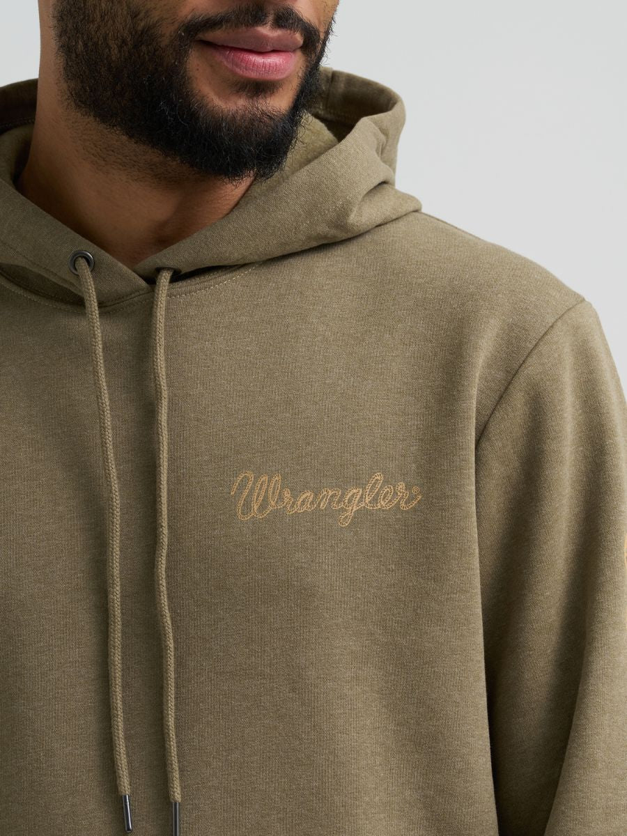 Wrangler Classic Rope Sleeve Olive Hoodie
