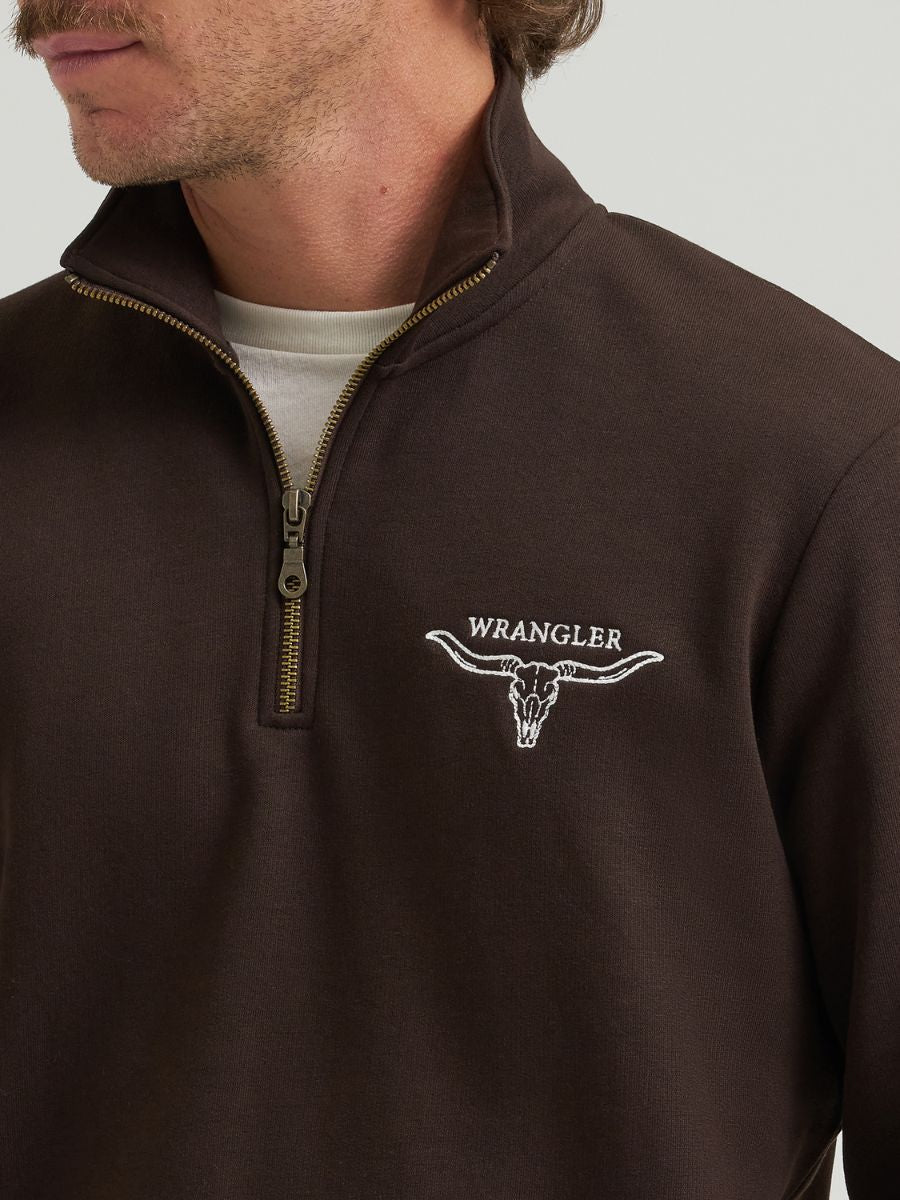 Wrangler Skull Quarter Zip Sweatshirt