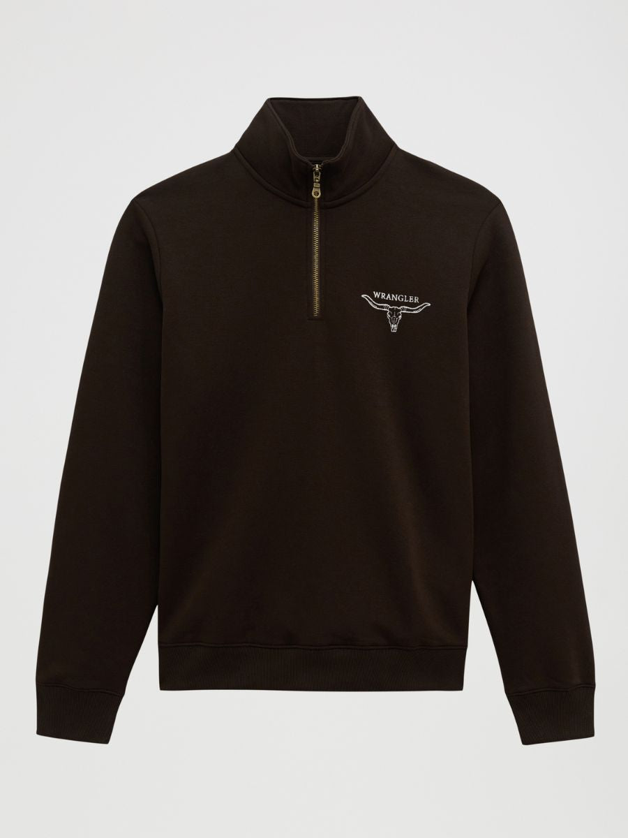 Wrangler Skull Quarter Zip Sweatshirt