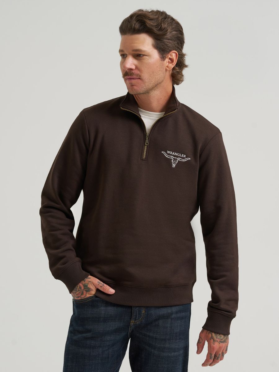 Wrangler Skull Quarter Zip Sweatshirt