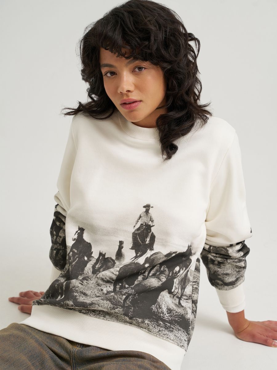 Wrangler Ranch Scene Crew Sweatshirt