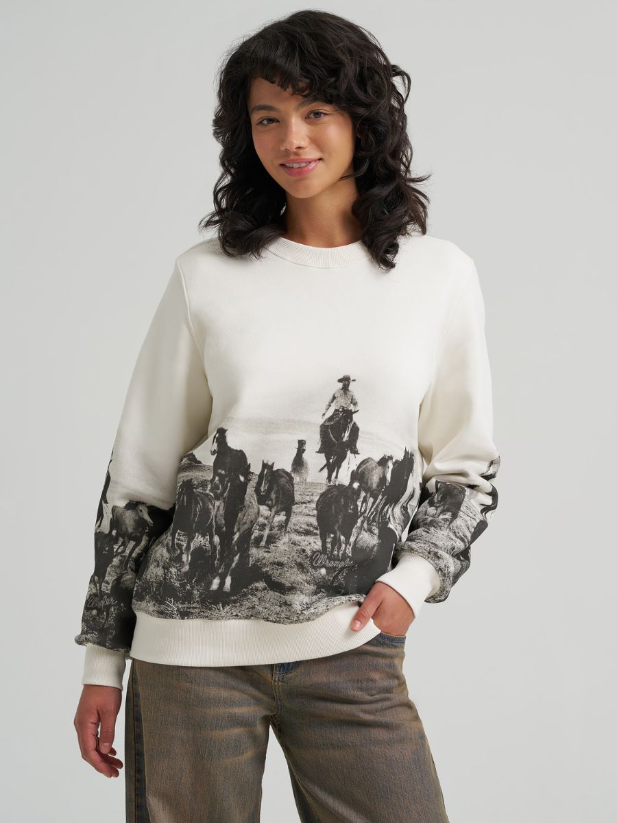 Wrangler Ranch Scene Crew Sweatshirt