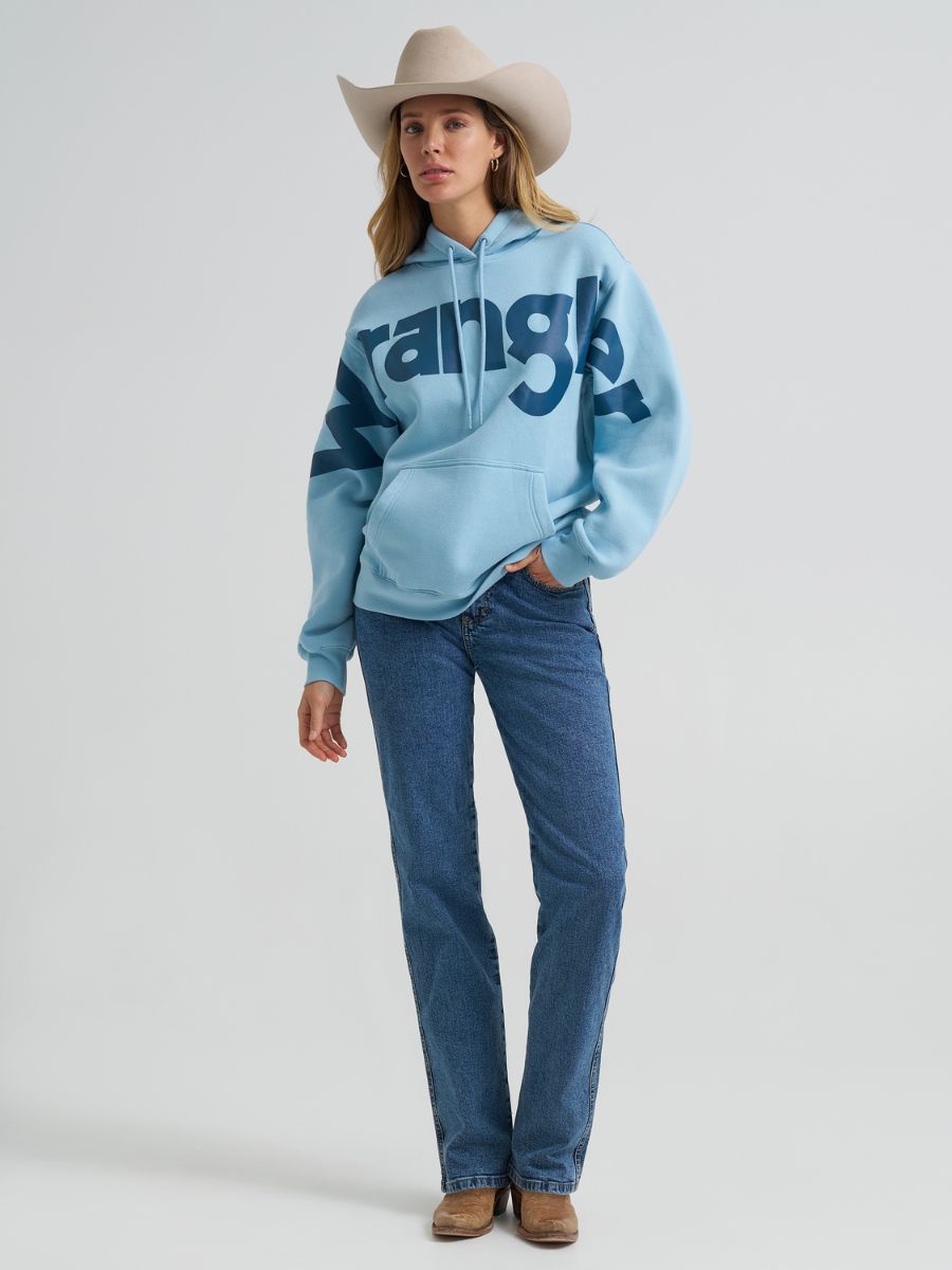 Wrangler Retro Western Vintage Blue Hoodie