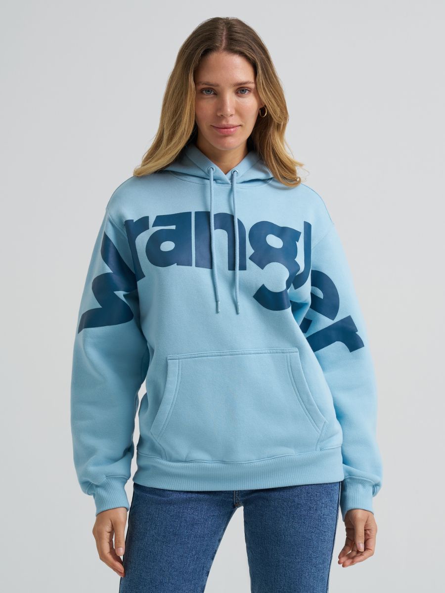 Wrangler Retro Western Vintage Blue Hoodie