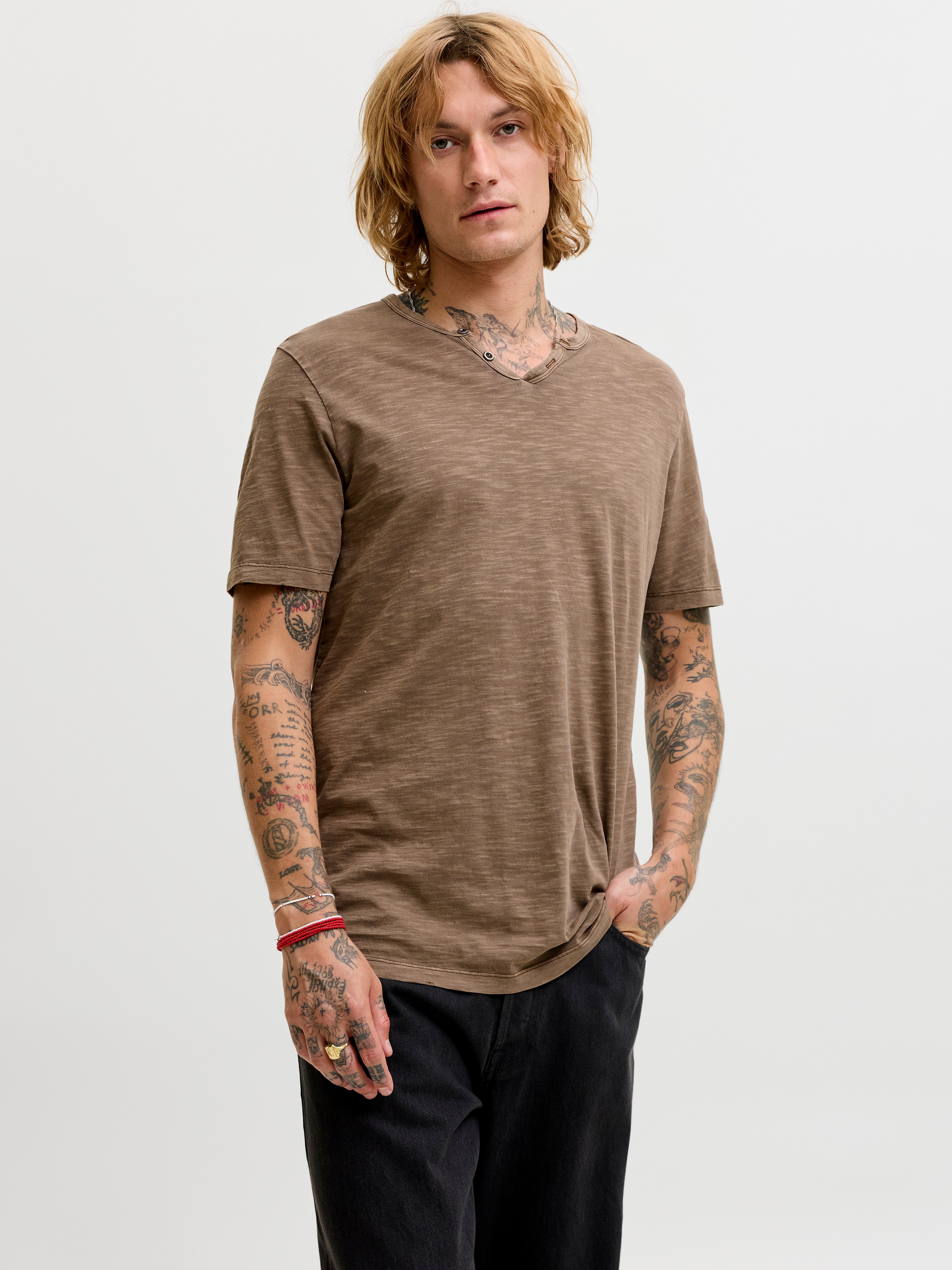 Jack & Jones Split Neck Tee