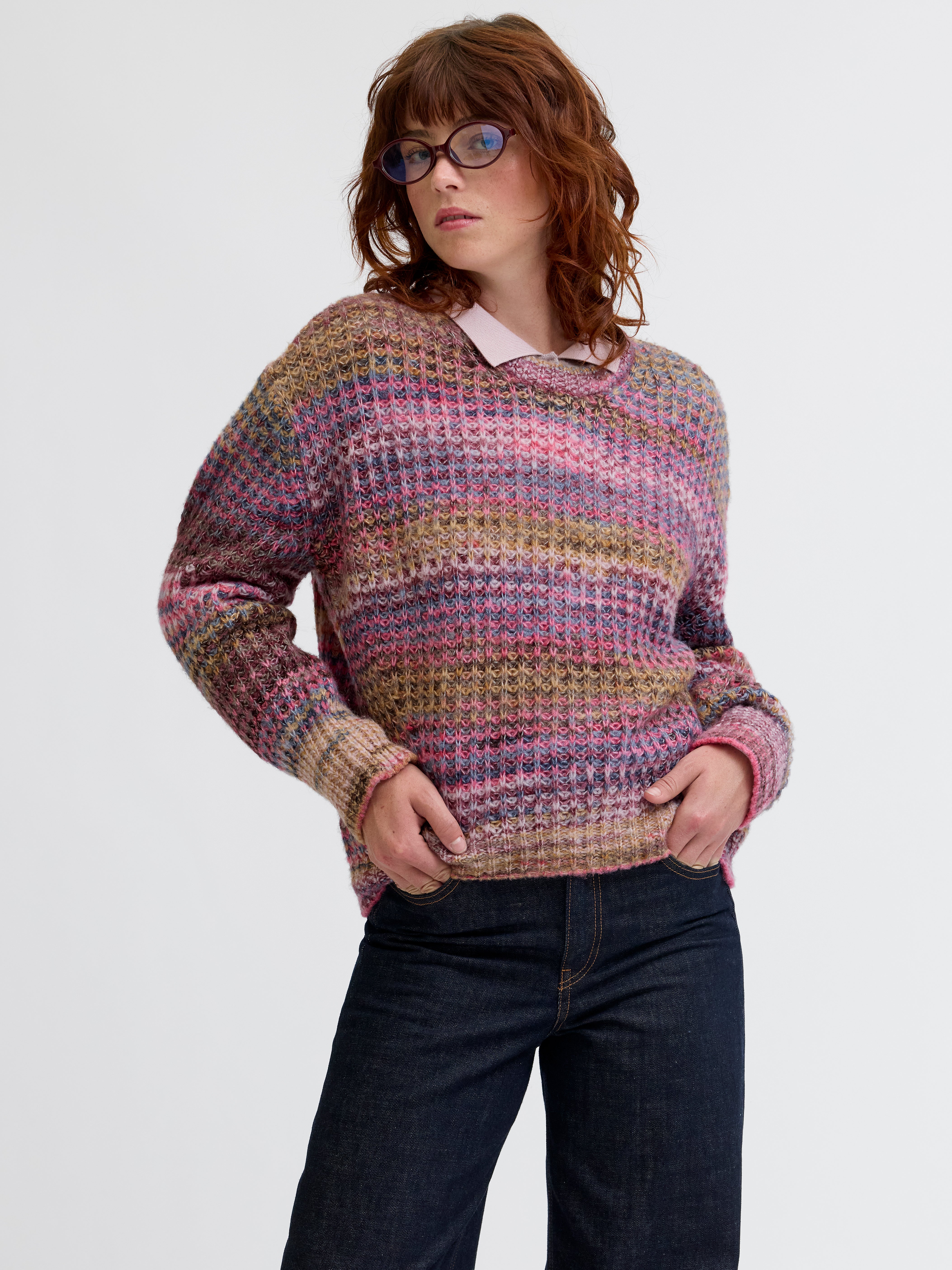 Simone Space Dye Knit Top