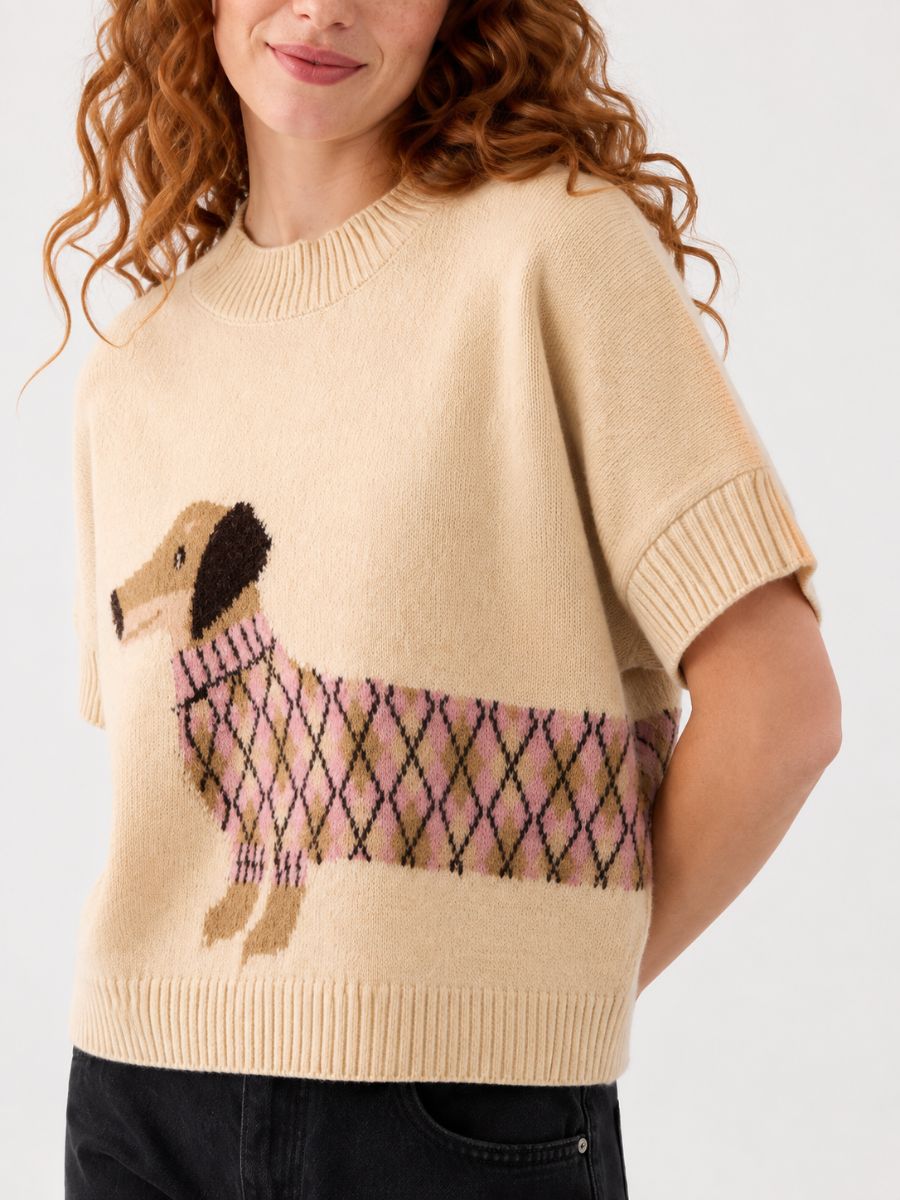 Dachshund Short Sleeve Sweater