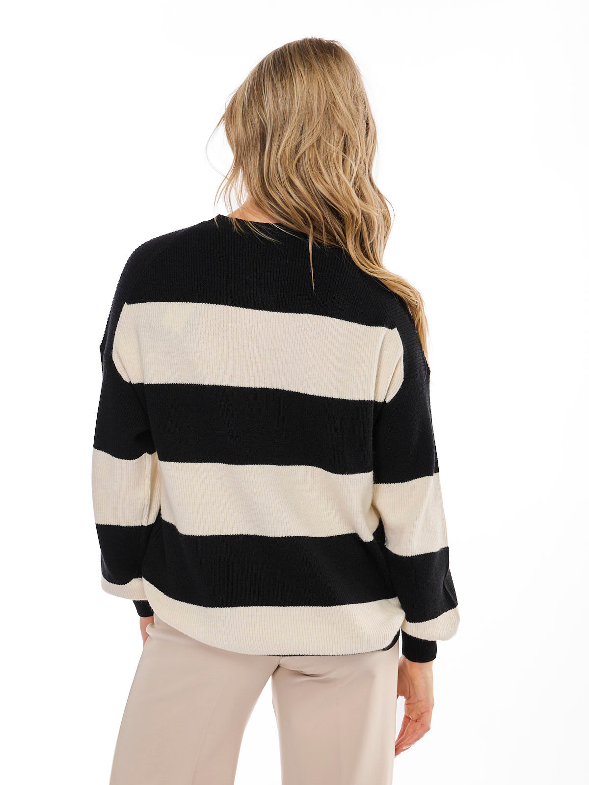 Latia Stripe Pullover Knit Top