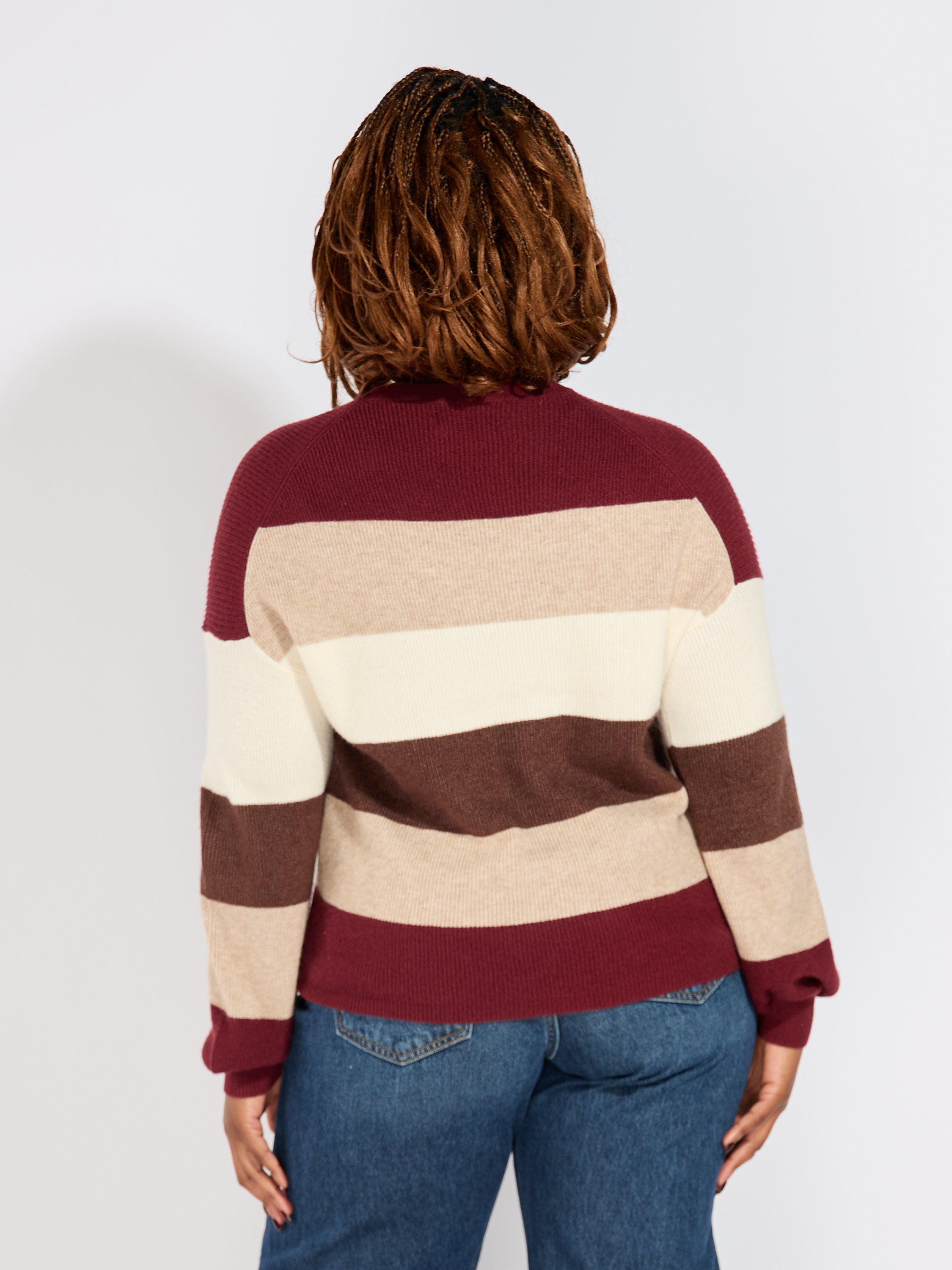 Latia Stripe Pullover Knit Top