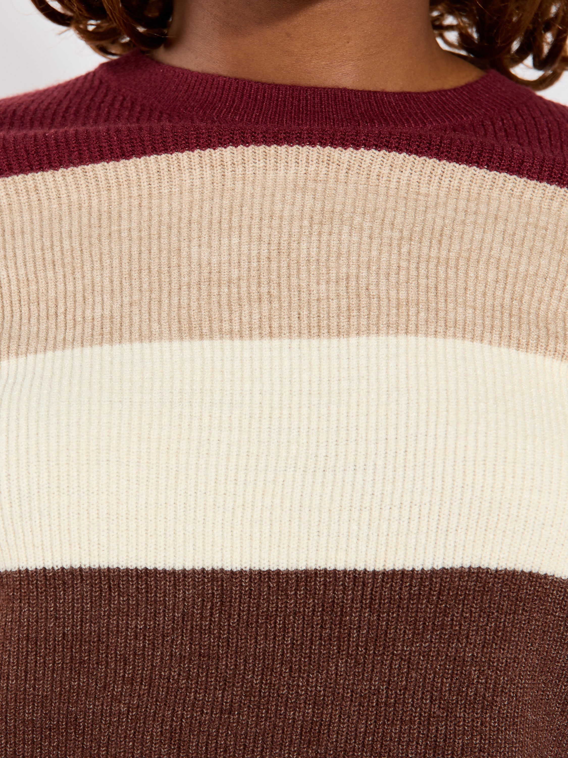 Latia Stripe Pullover Knit Top
