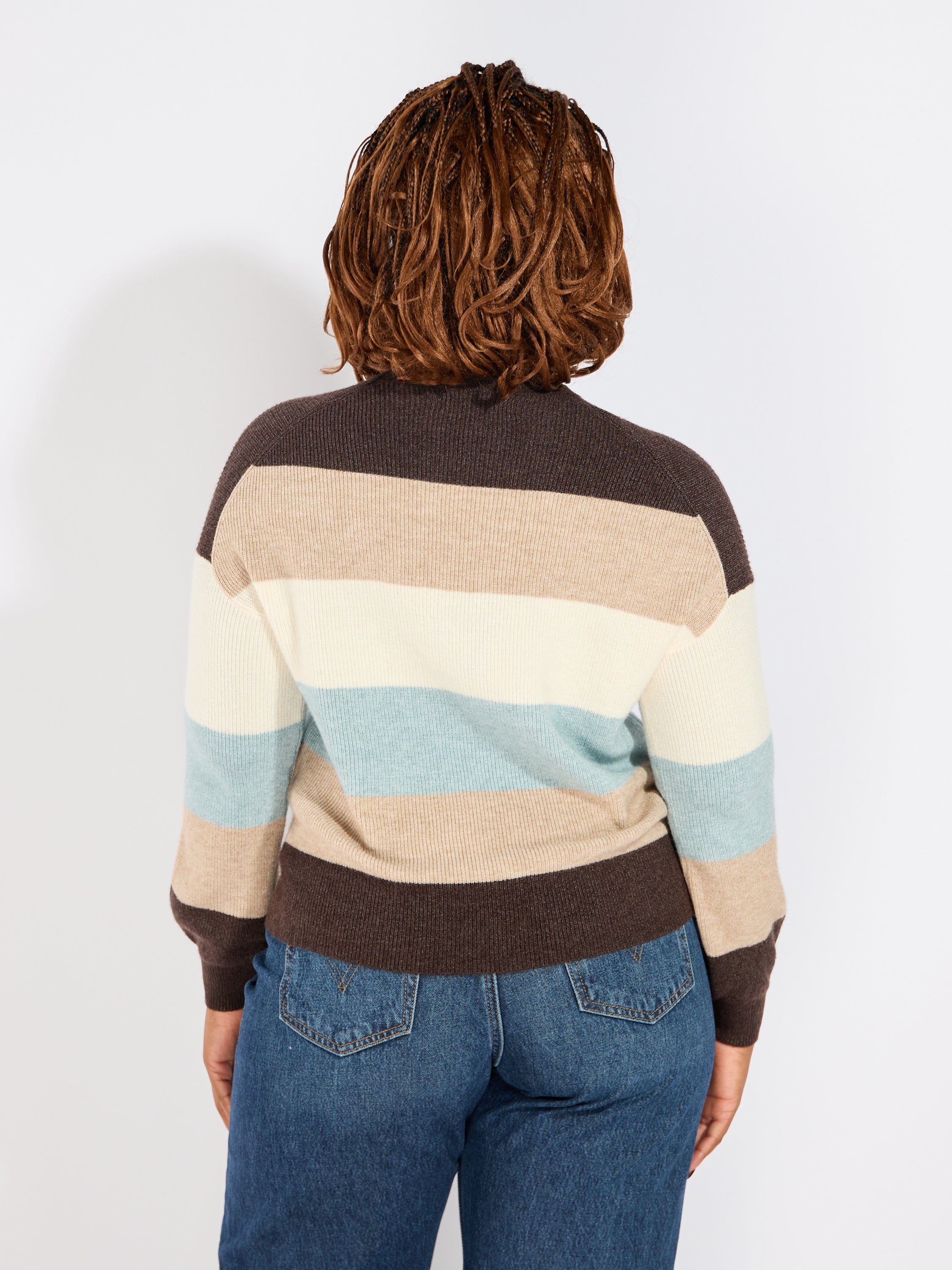 Latia Stripe Pullover Knit Top