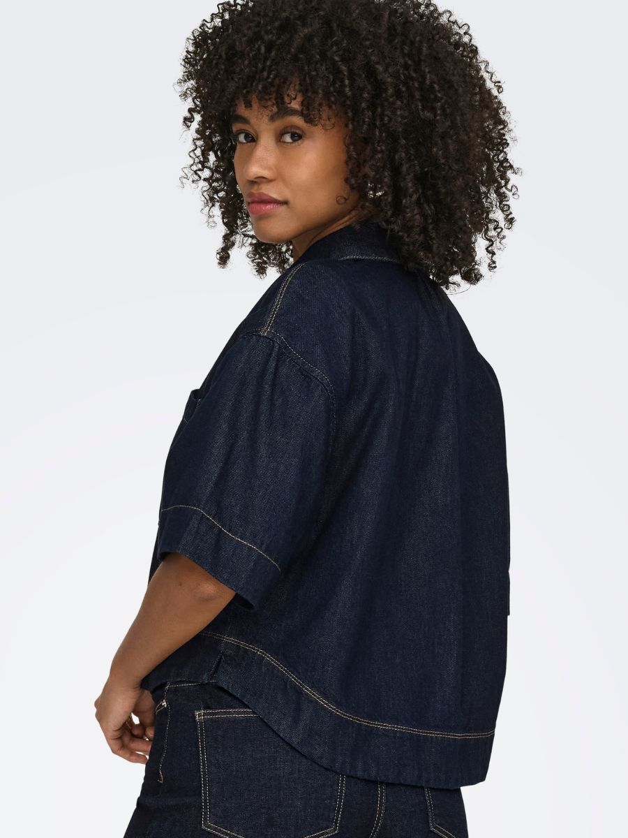 Only Cleo Life Cropped Denim Shirt