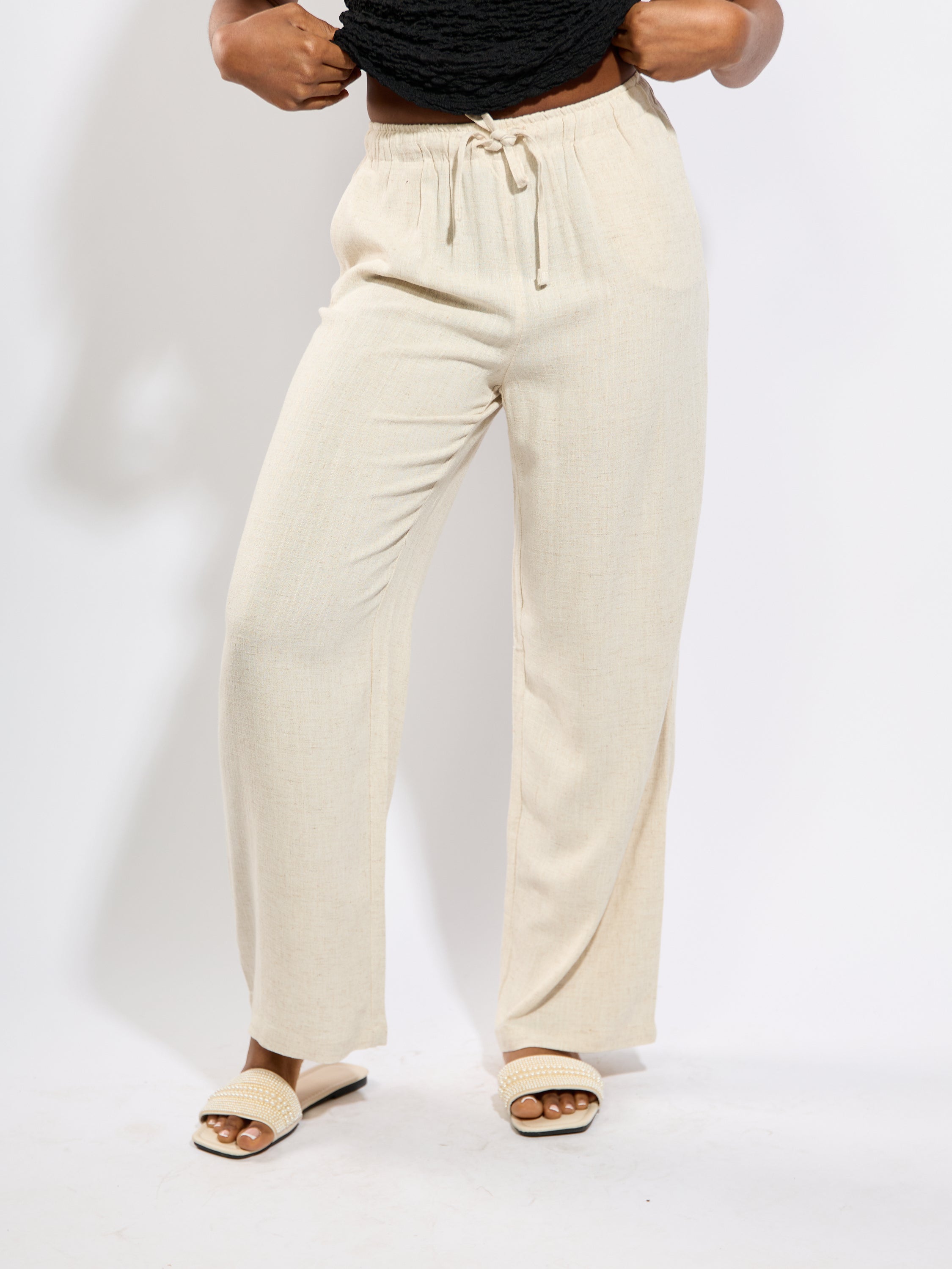 Siesta Pull-Up Linen Pant
