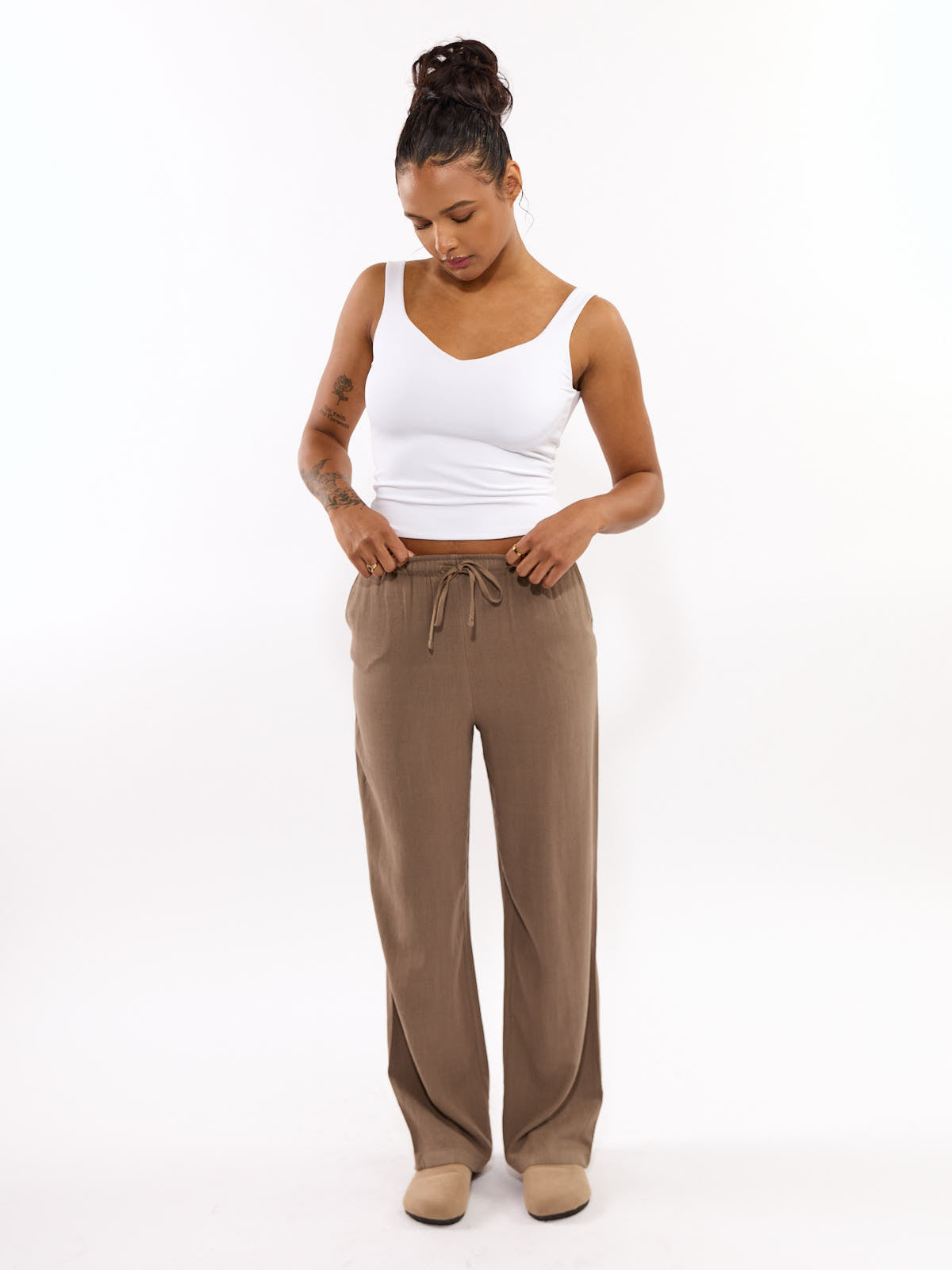 Siesta Pull-Up Linen Pant