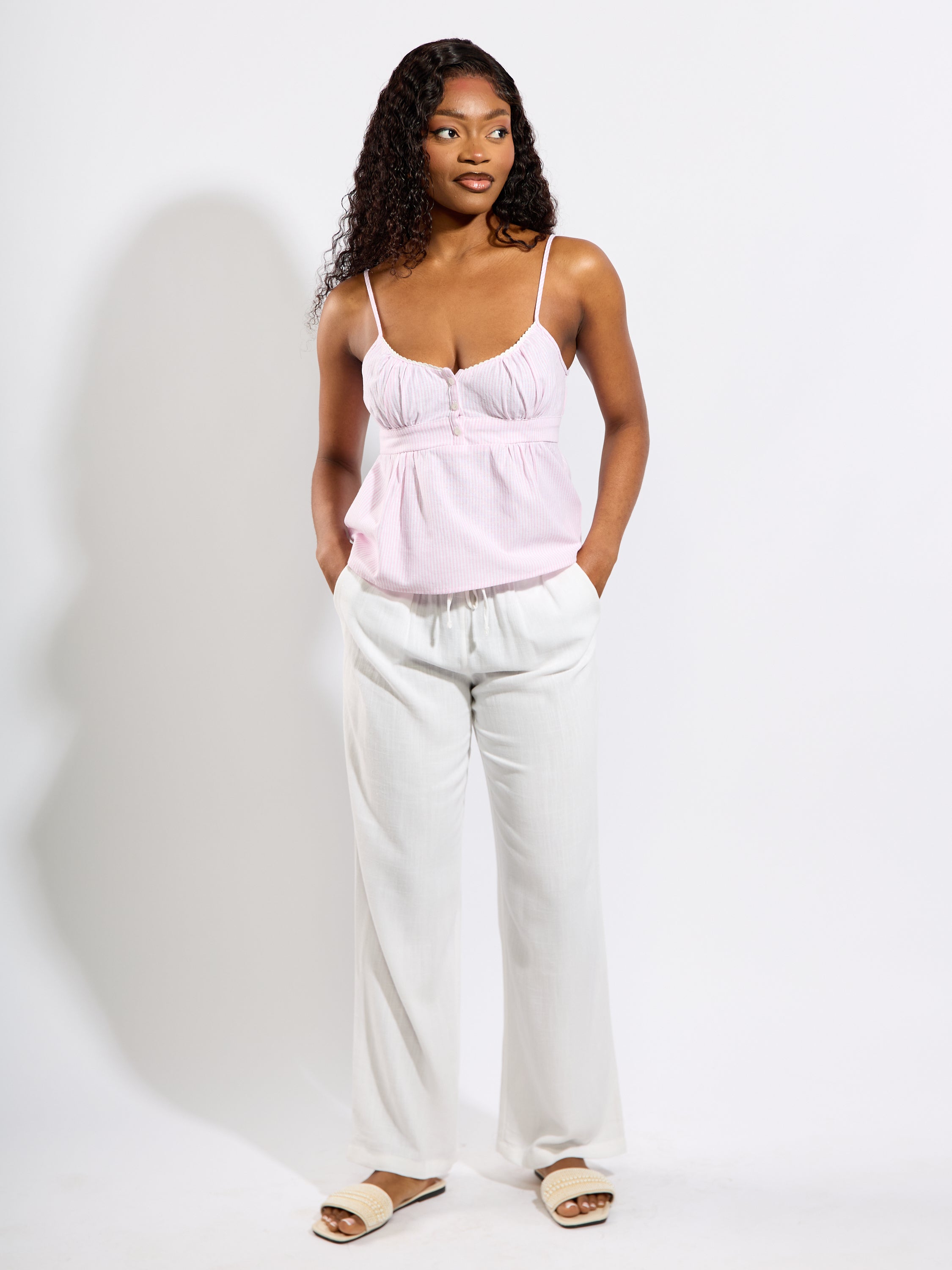 Siesta Pull-Up Linen Pant