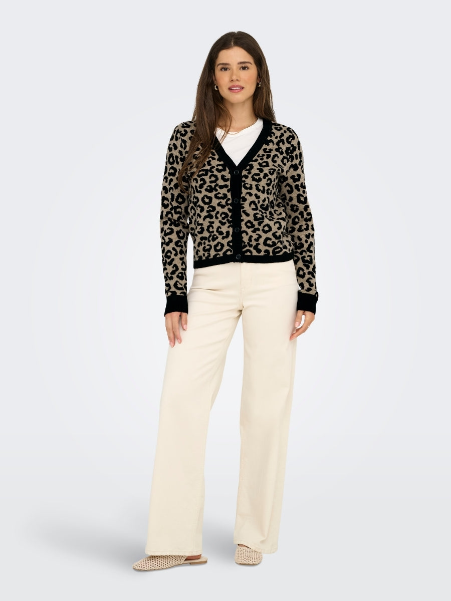 ONLY Leopard V-Neck Cardigan