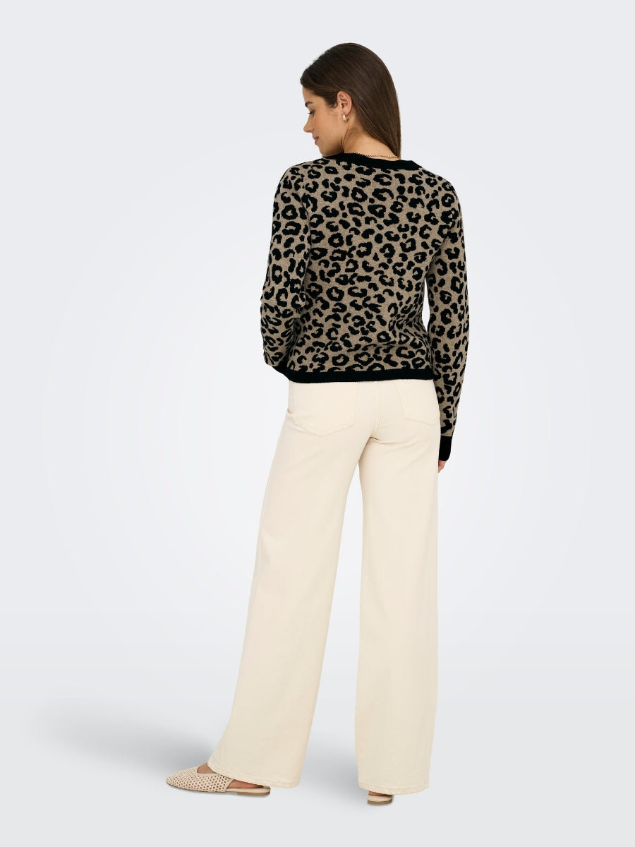 ONLY Leopard V-Neck Cardigan