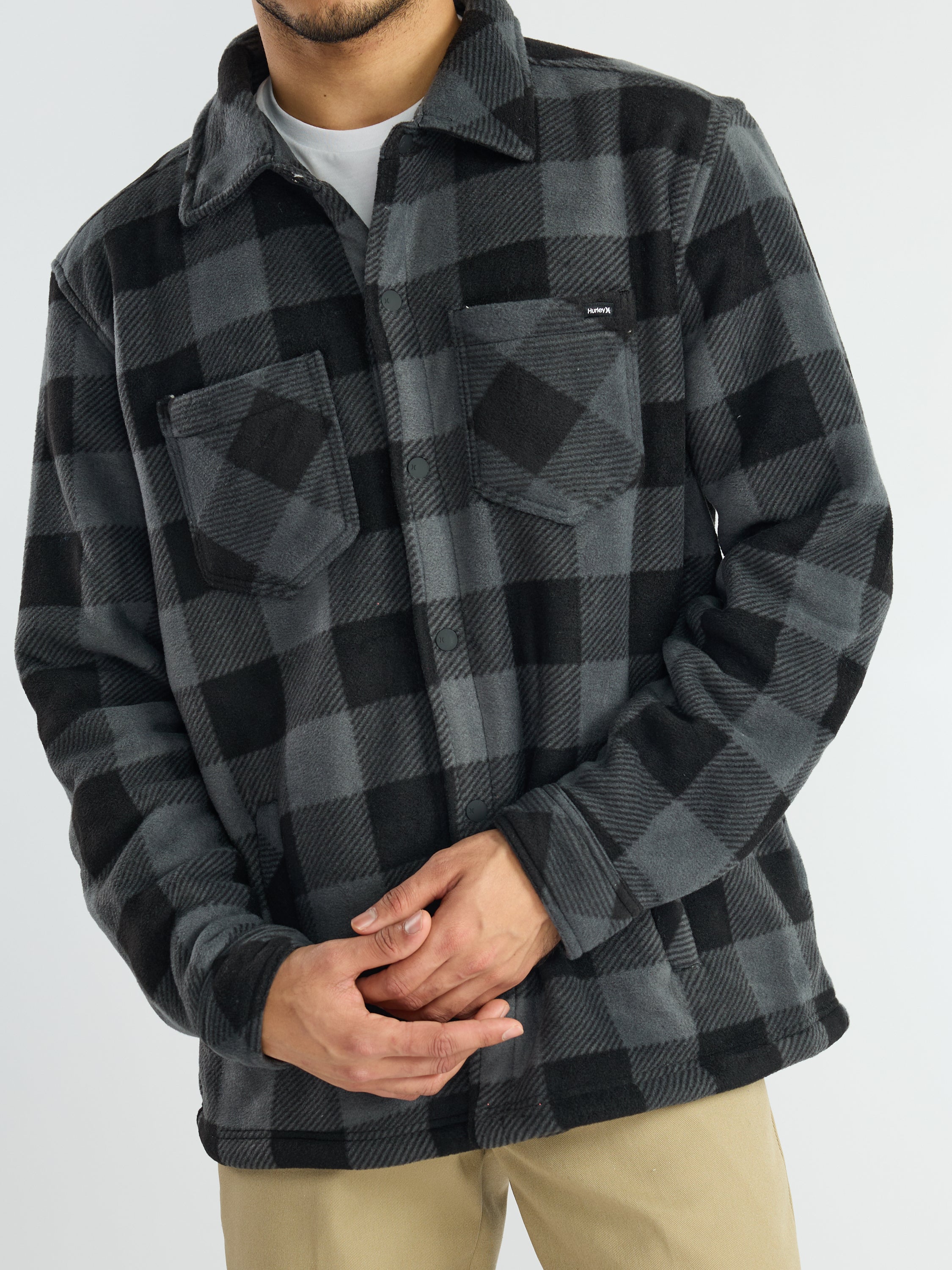 Hurley Micro Fleece Bonded Sherpa Shacket