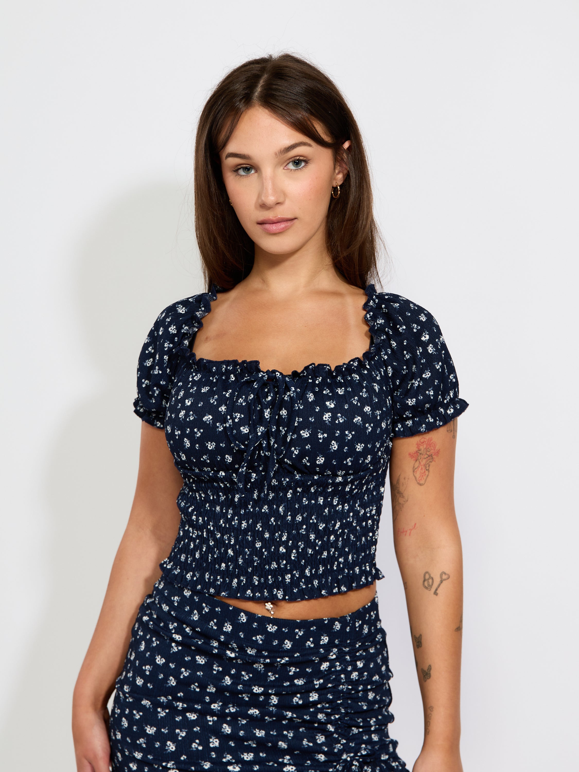 Hillary Smock Short Sleeve Top