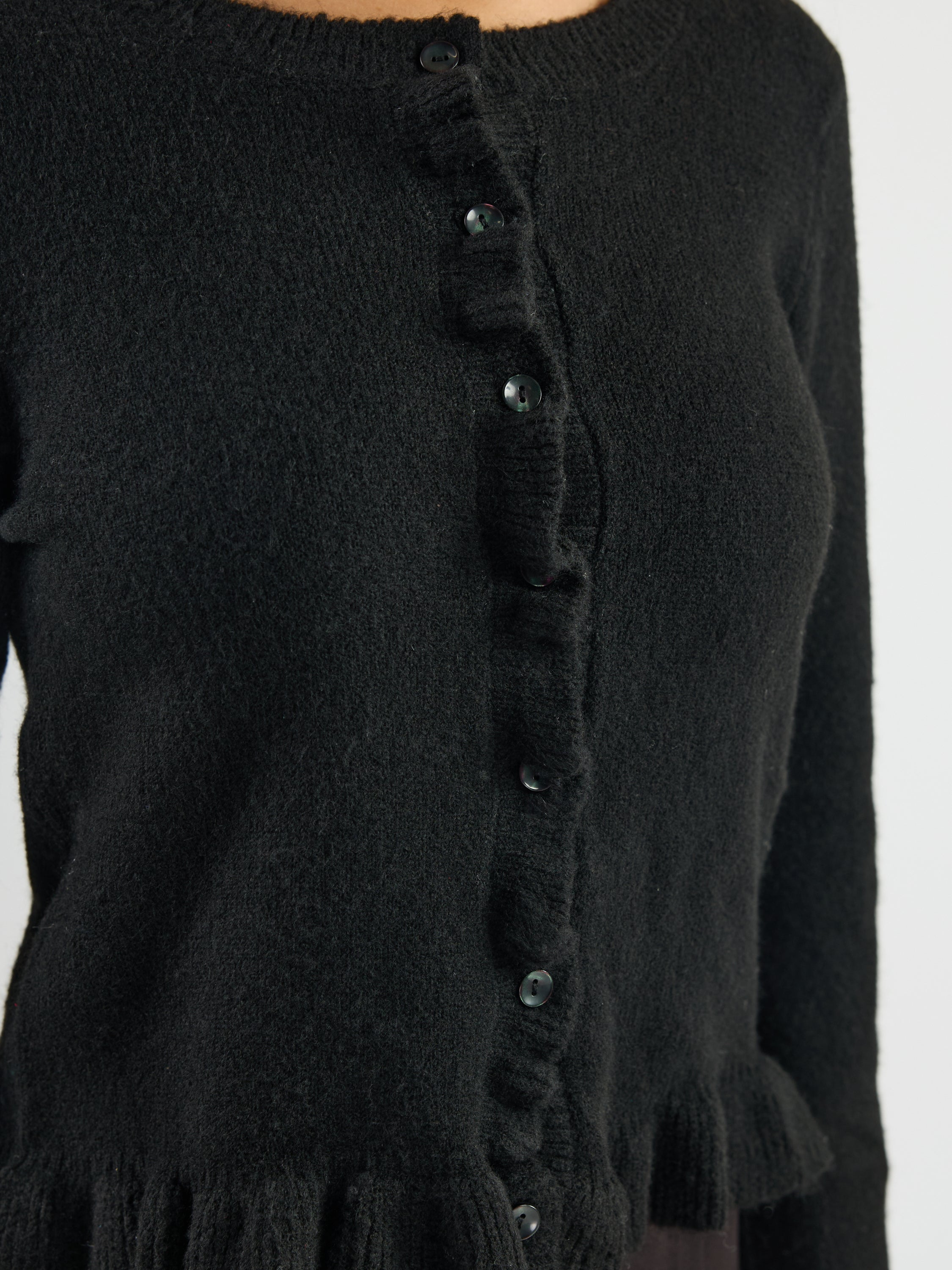 Only Rima Long-Sleeve Frill Button Cardigan