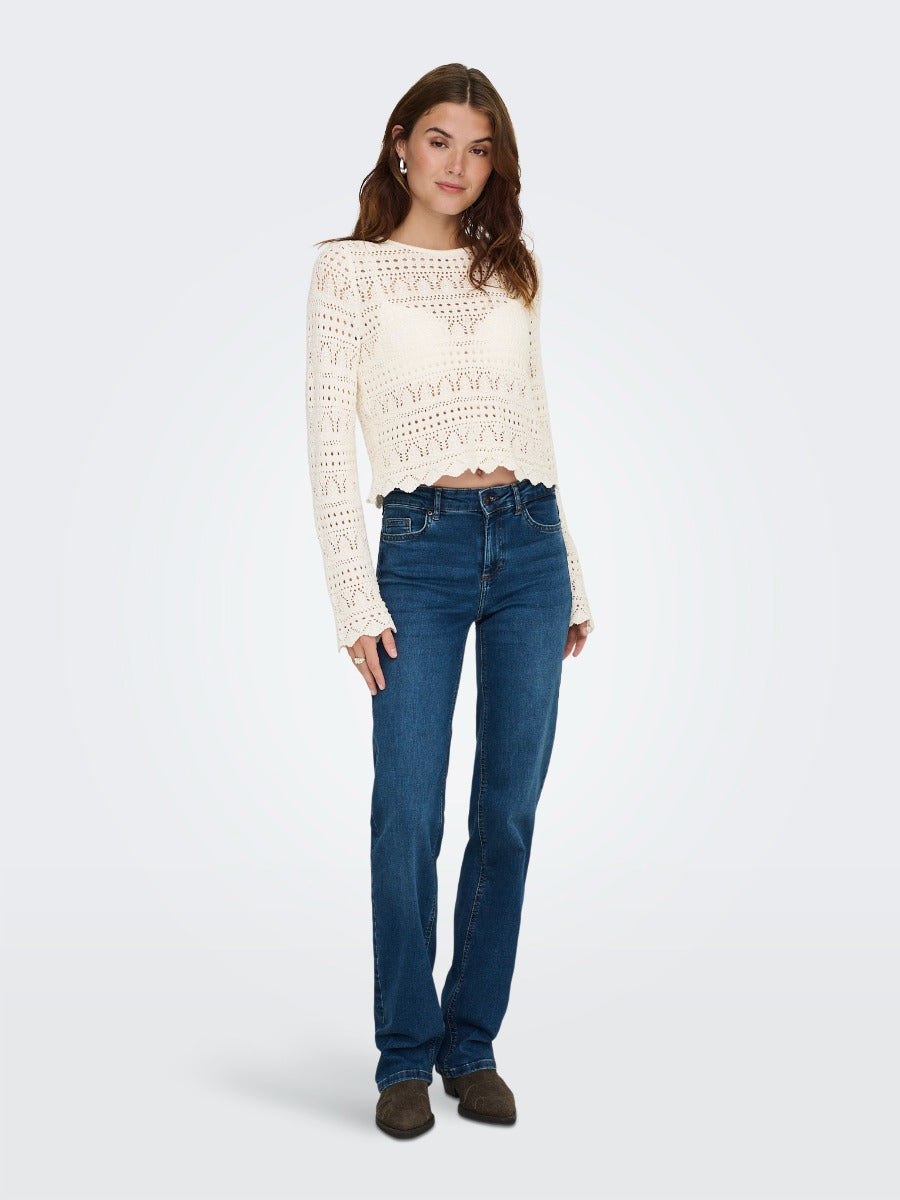 Elke Life Crochet Long Sleeve Top