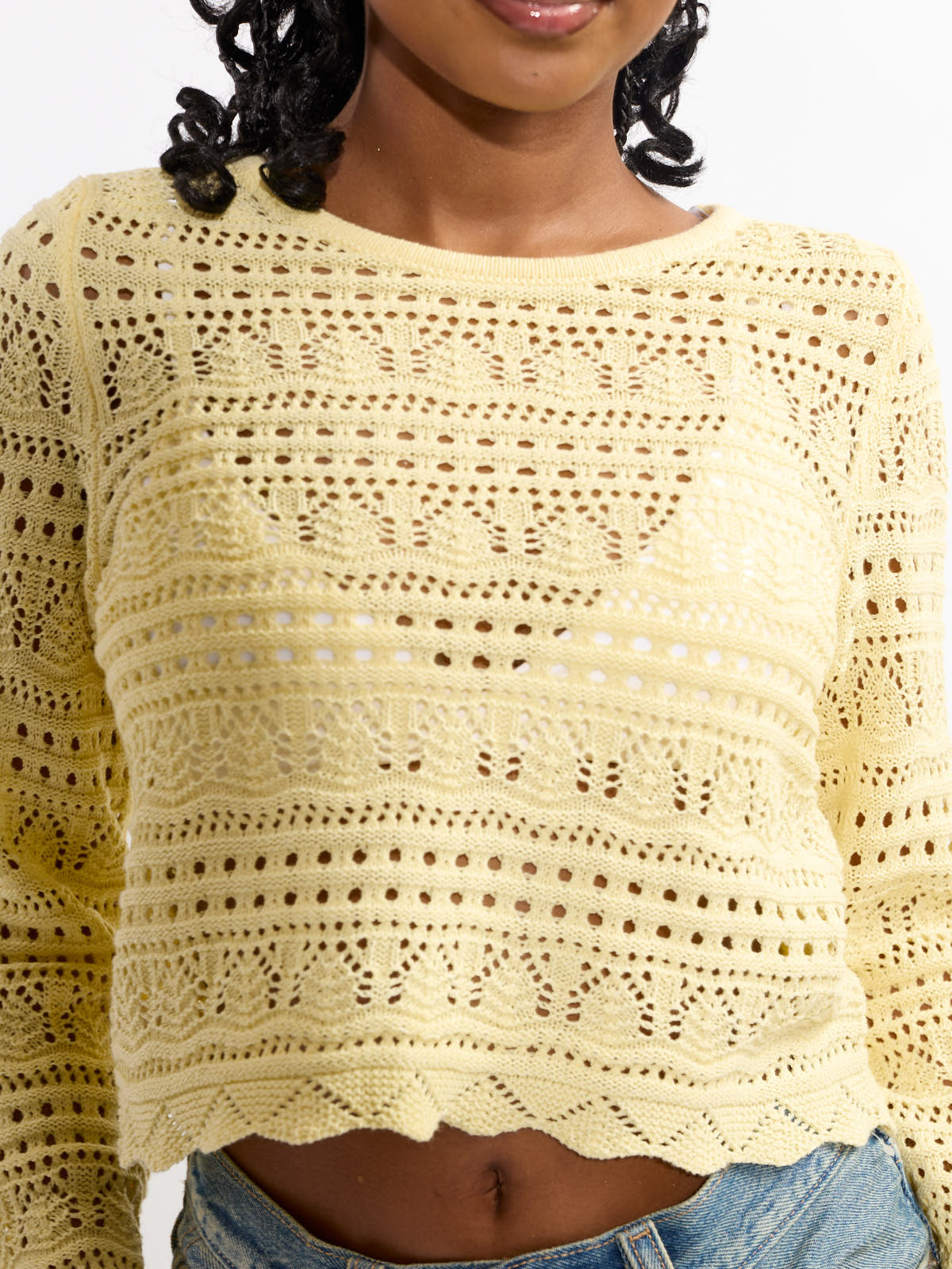 Elke Life Crochet Long Sleeve Top