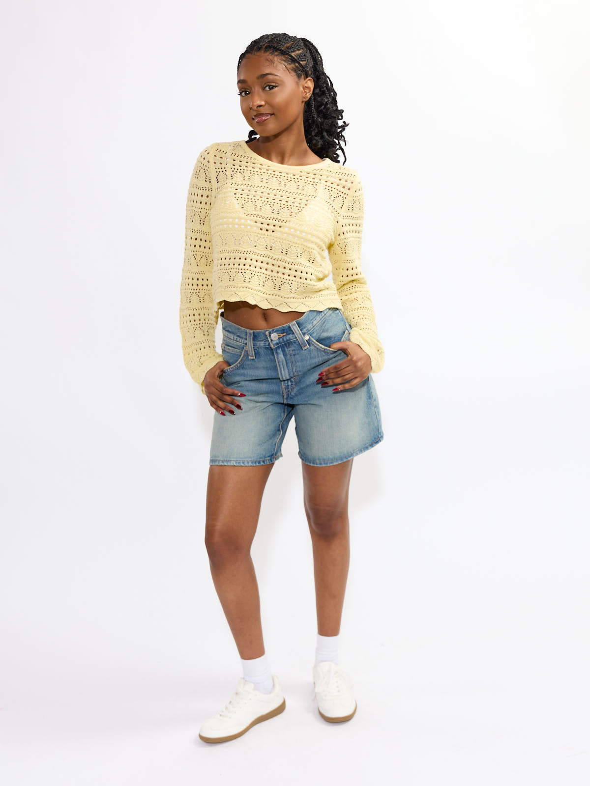 Elke Life Crochet Long Sleeve Top