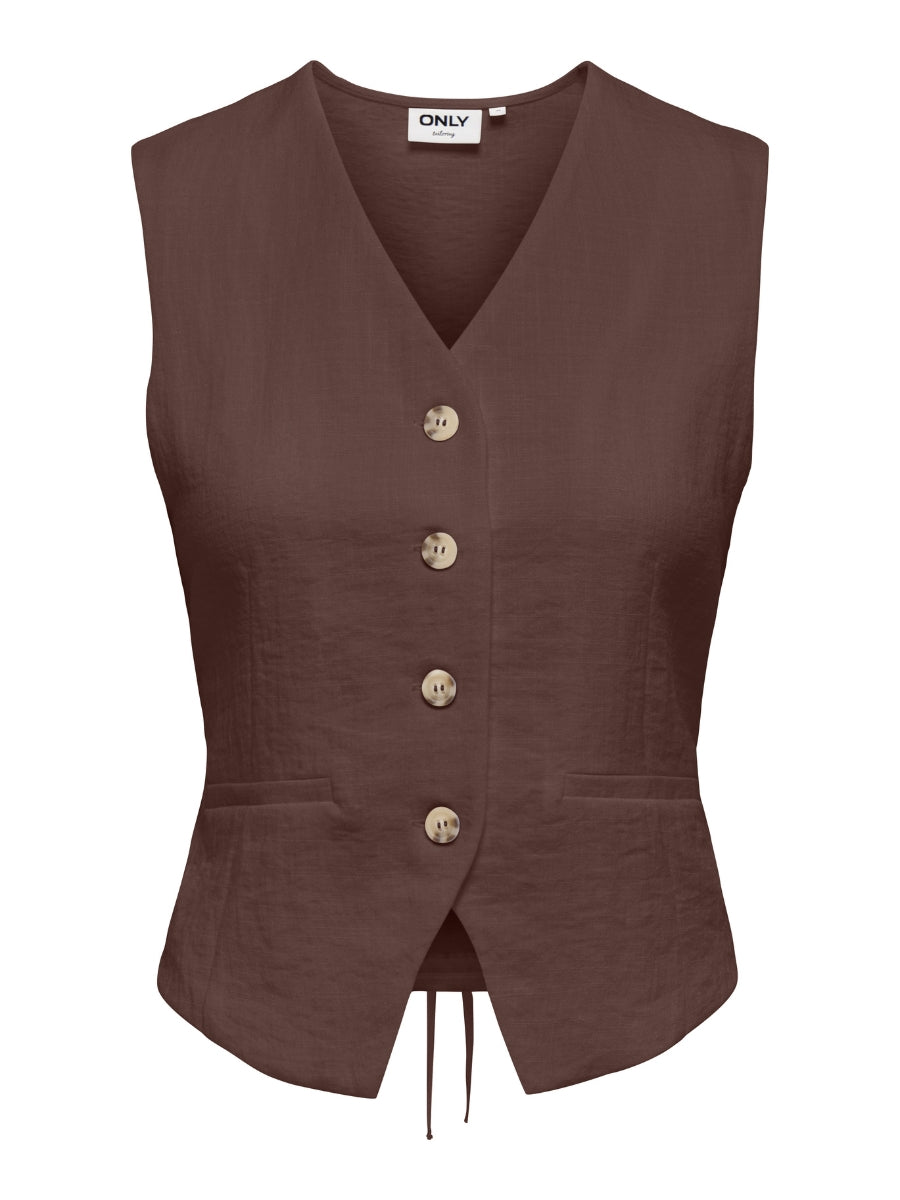 Only Ita Life Sleeveless Linen Look Vest