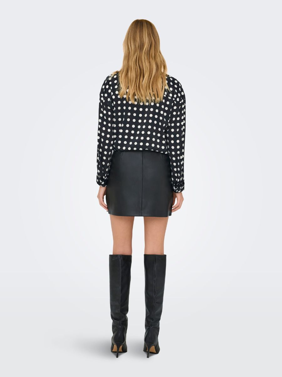 ONLY Niella High Waisted Faux Leather Skirt