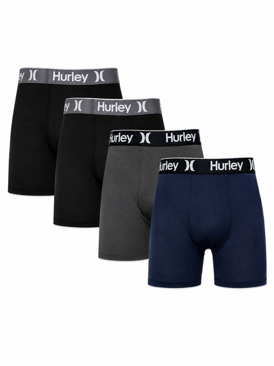 Hurley 4-Pack Solid Boxer Brief