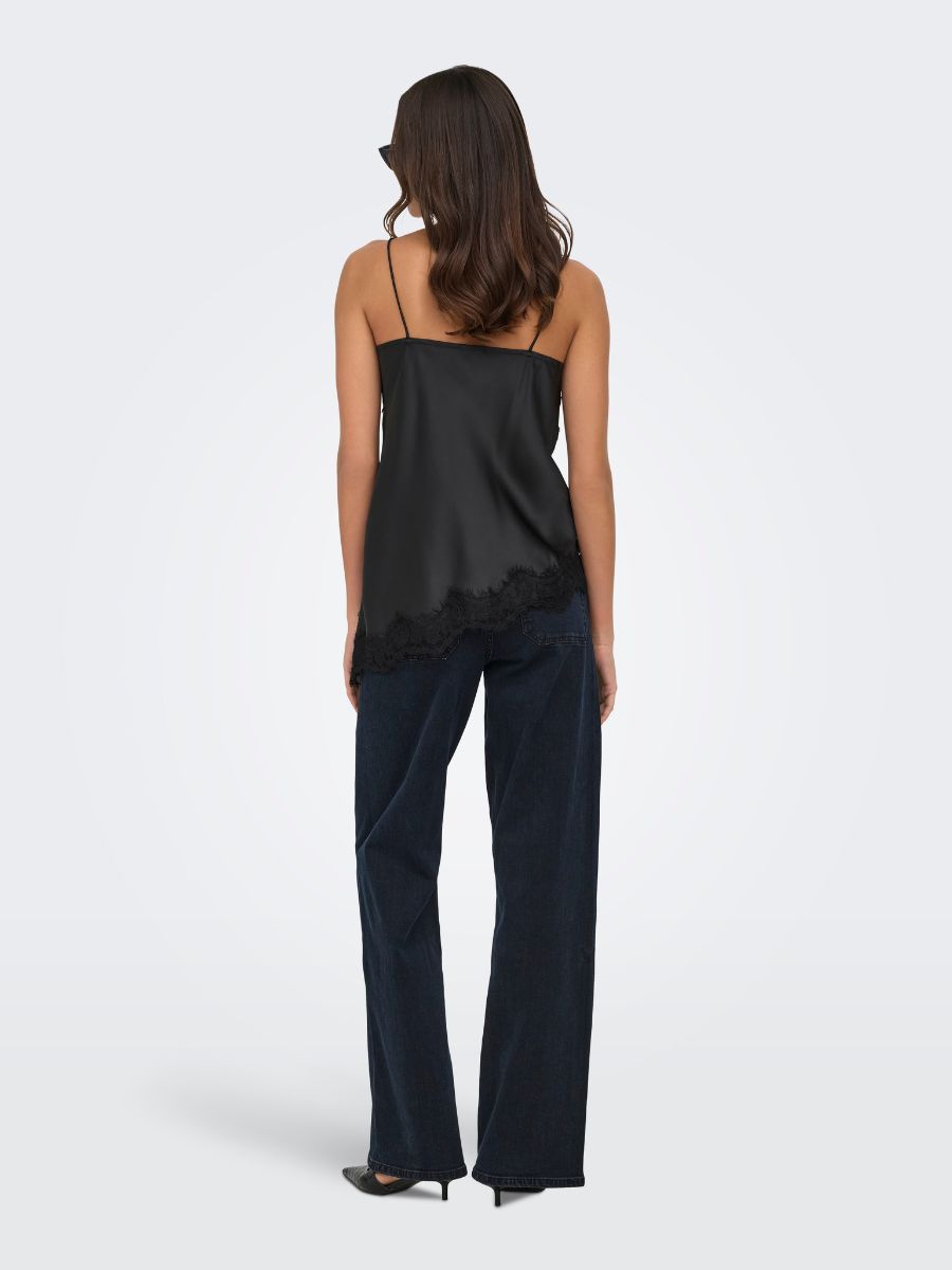 Fifi Asymmetrical Lace Singlet Top