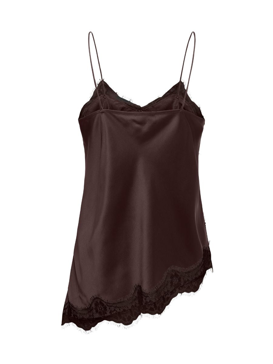 Fifi Asymmetrical Lace Singlet Top