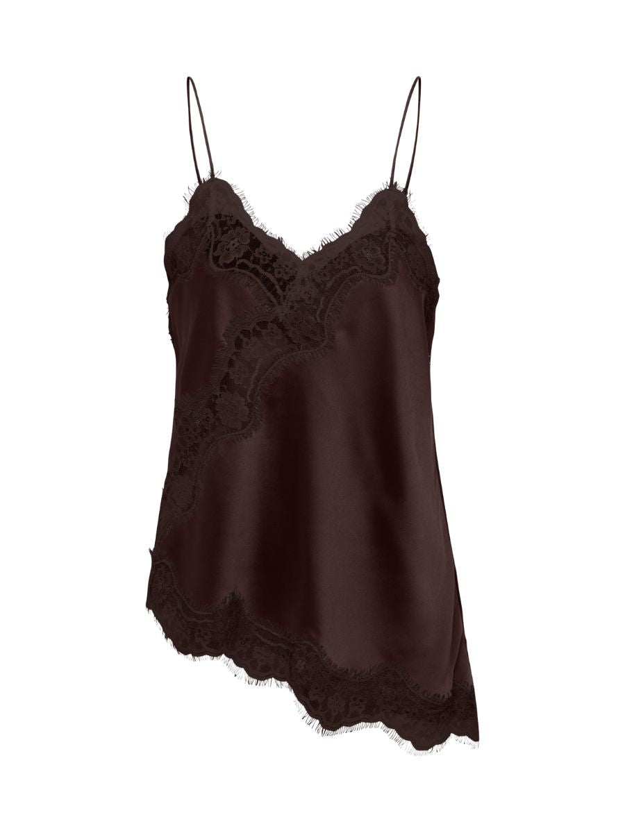 Fifi Asymmetrical Lace Singlet Top