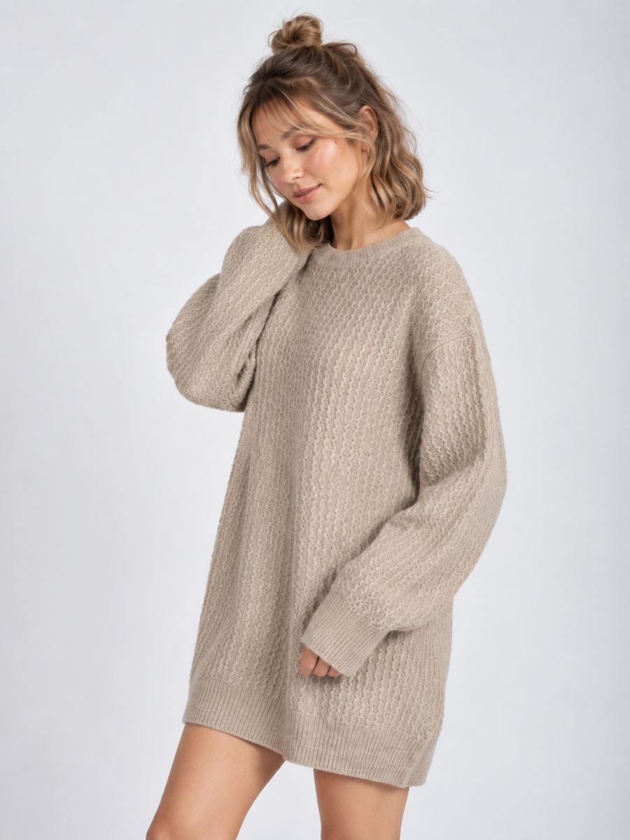 Ane O-Neck Knit Dress