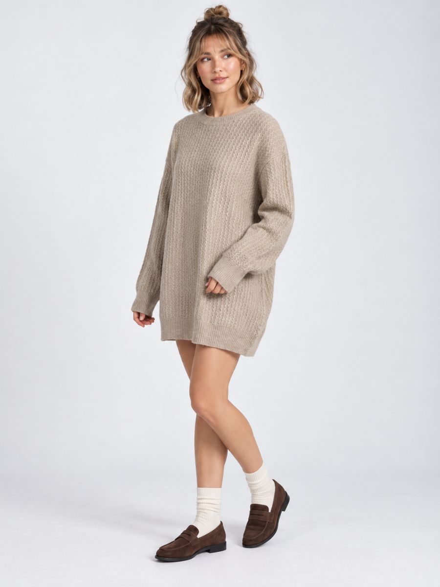 Ane O-Neck Knit Dress