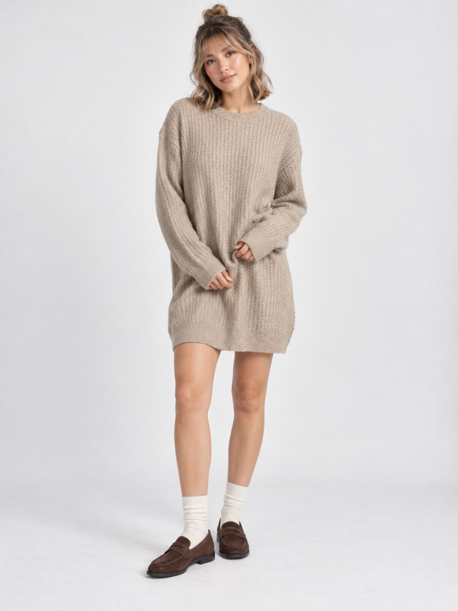 Ane O-Neck Knit Dress