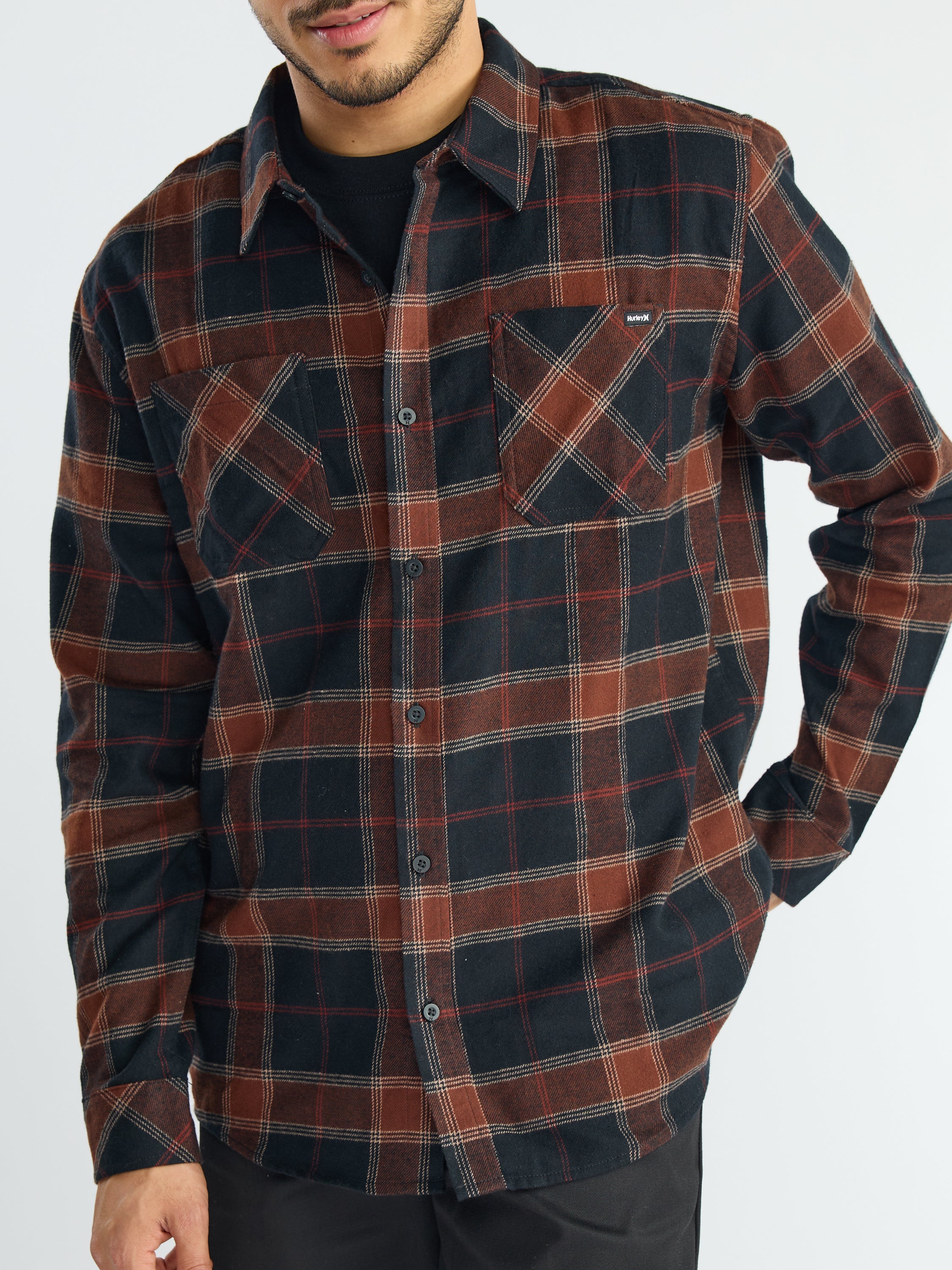 Hurley Long Sleeve Flannel Shirt