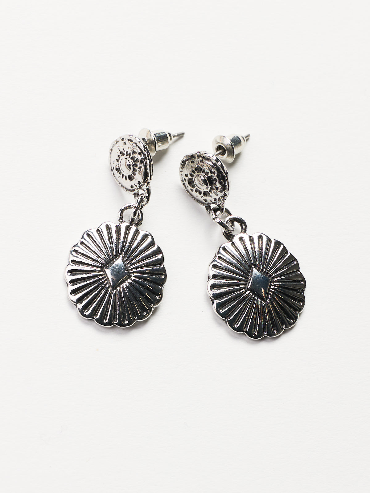 Western Concho Drop Earrings